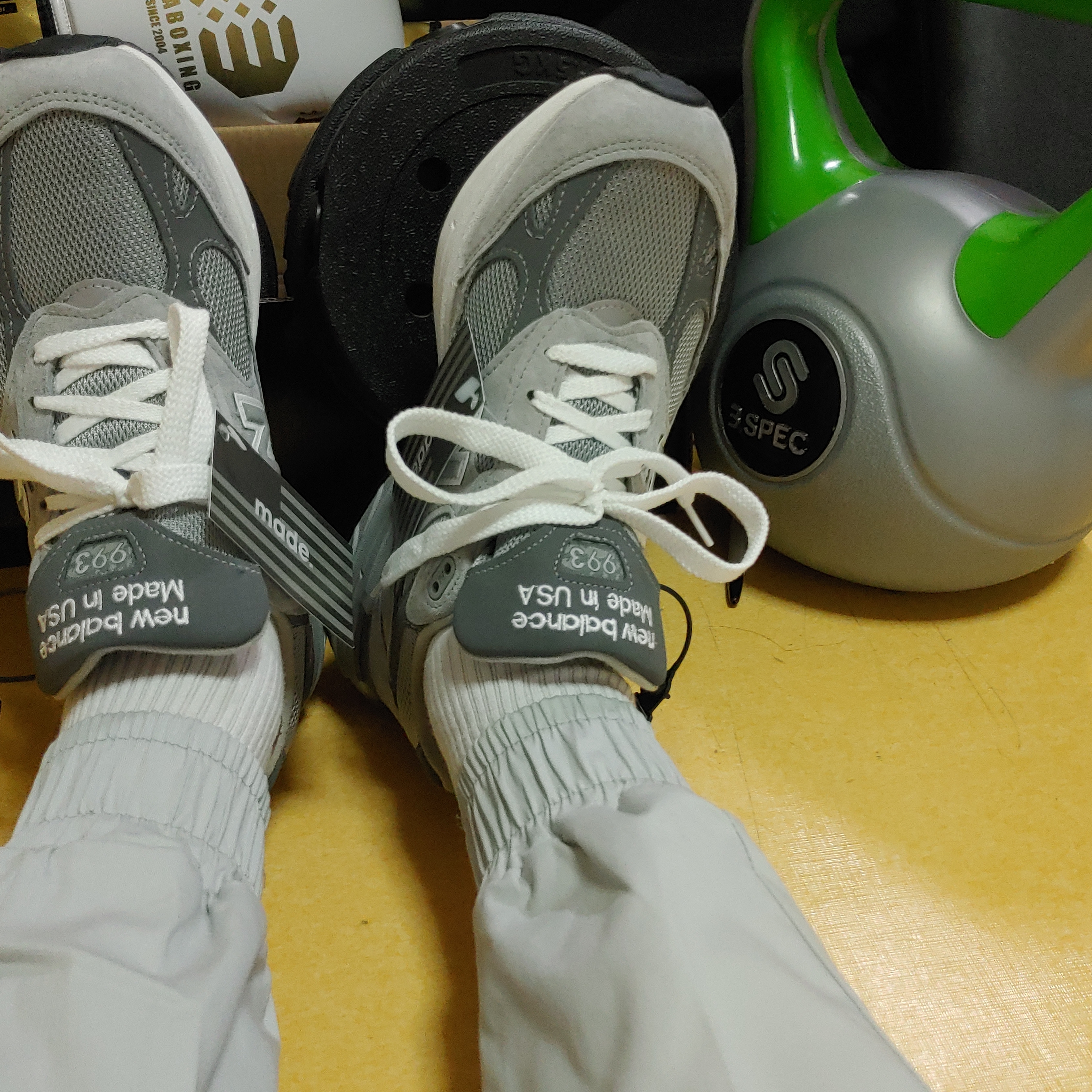 New Balance 993 Made in USA Grey - D Standard 착용 스타일 - 4
