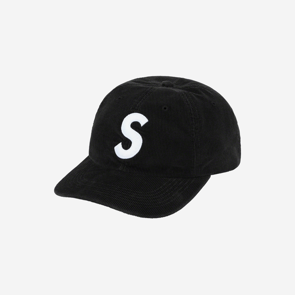 슈프림 파인 웨일 코듀로이 S 로고 6-패널 캡 블랙 - 21SS | Supreme | KREAM