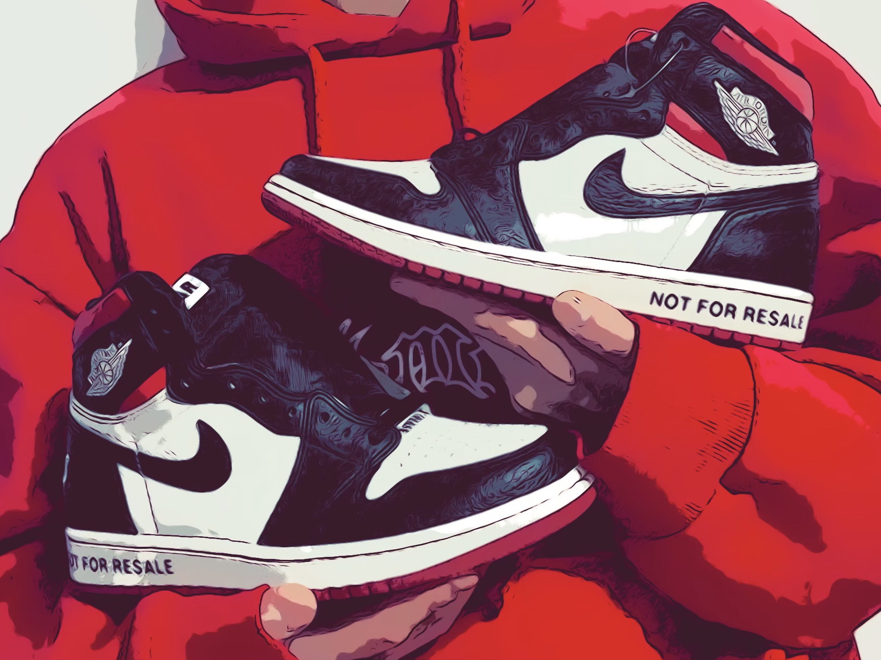 Jordan 1 Retro High Not for Resale Varsity Red 착용 스타일 - 2