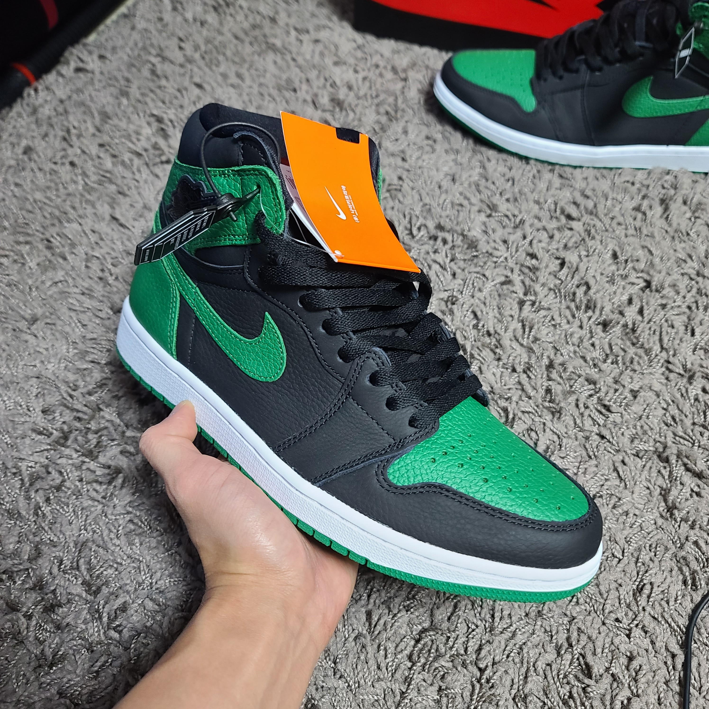 Jordan 1 Retro High OG Pine Green Black 착용 스타일 - 2