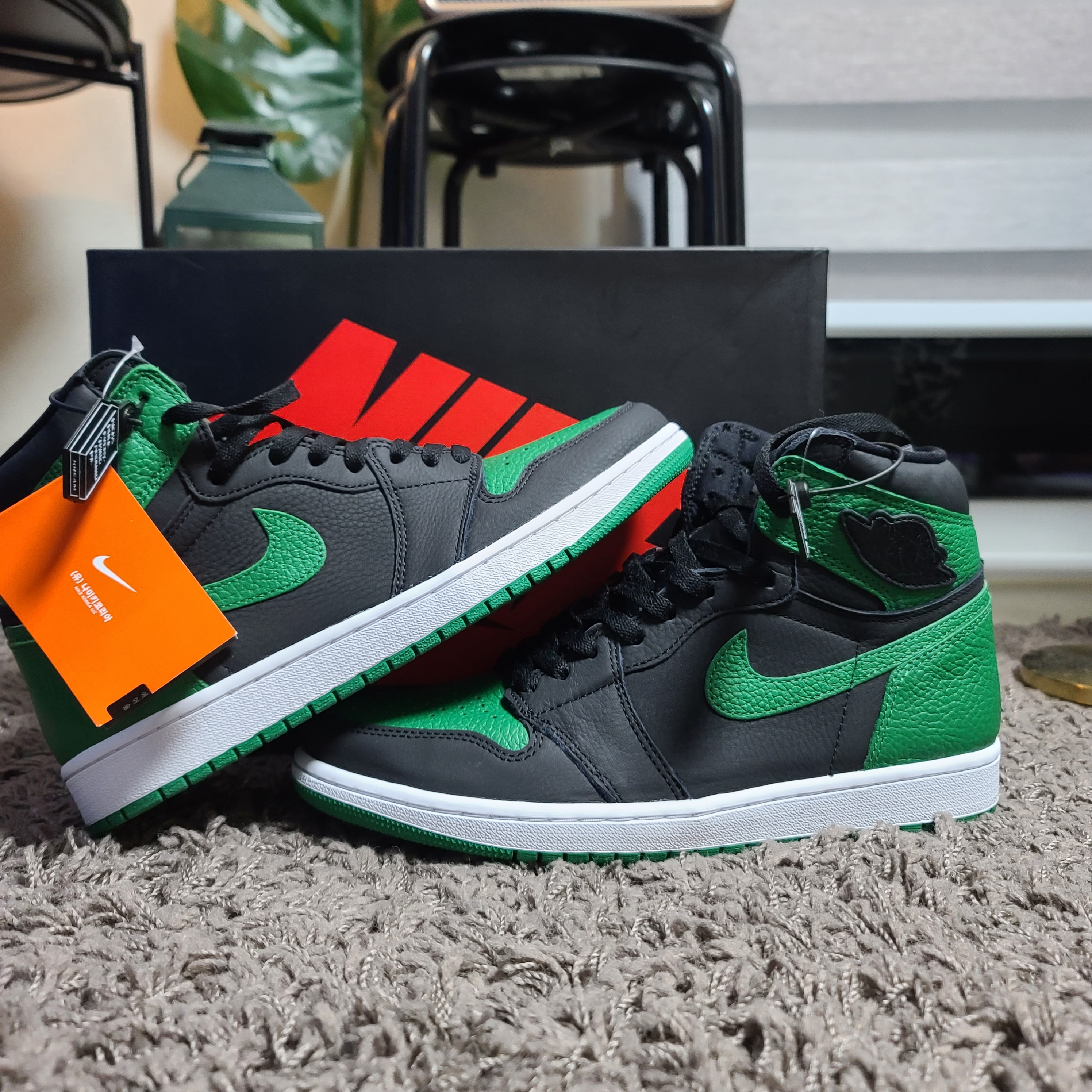 Jordan 1 Retro High OG Pine Green Black 착용 스타일 - 1