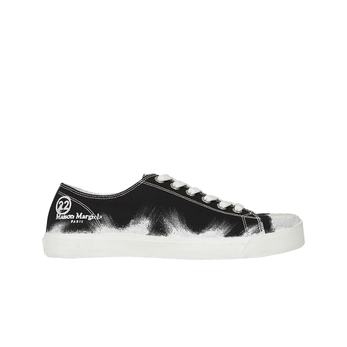 메종 마르지엘라 반달 타비 로우 블랙 화이트 페인트(Maison Margiela Vandal Tabi Low Black White Paint) - 1