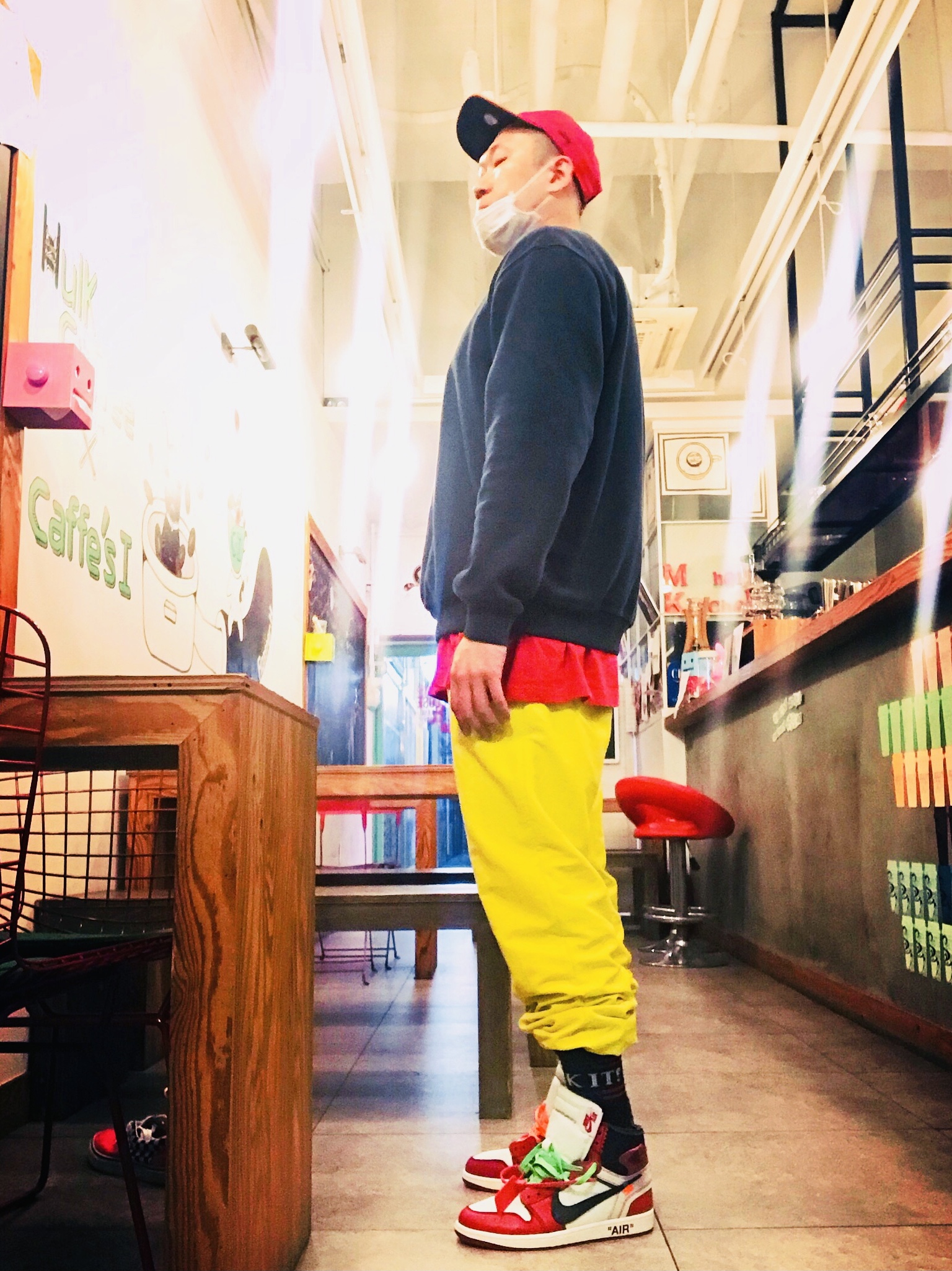 Jordan 1 x Off-White Retro High Chicago The Ten, Nike x Off-White Air Presto OG The Ten 착용 스타일 - 1