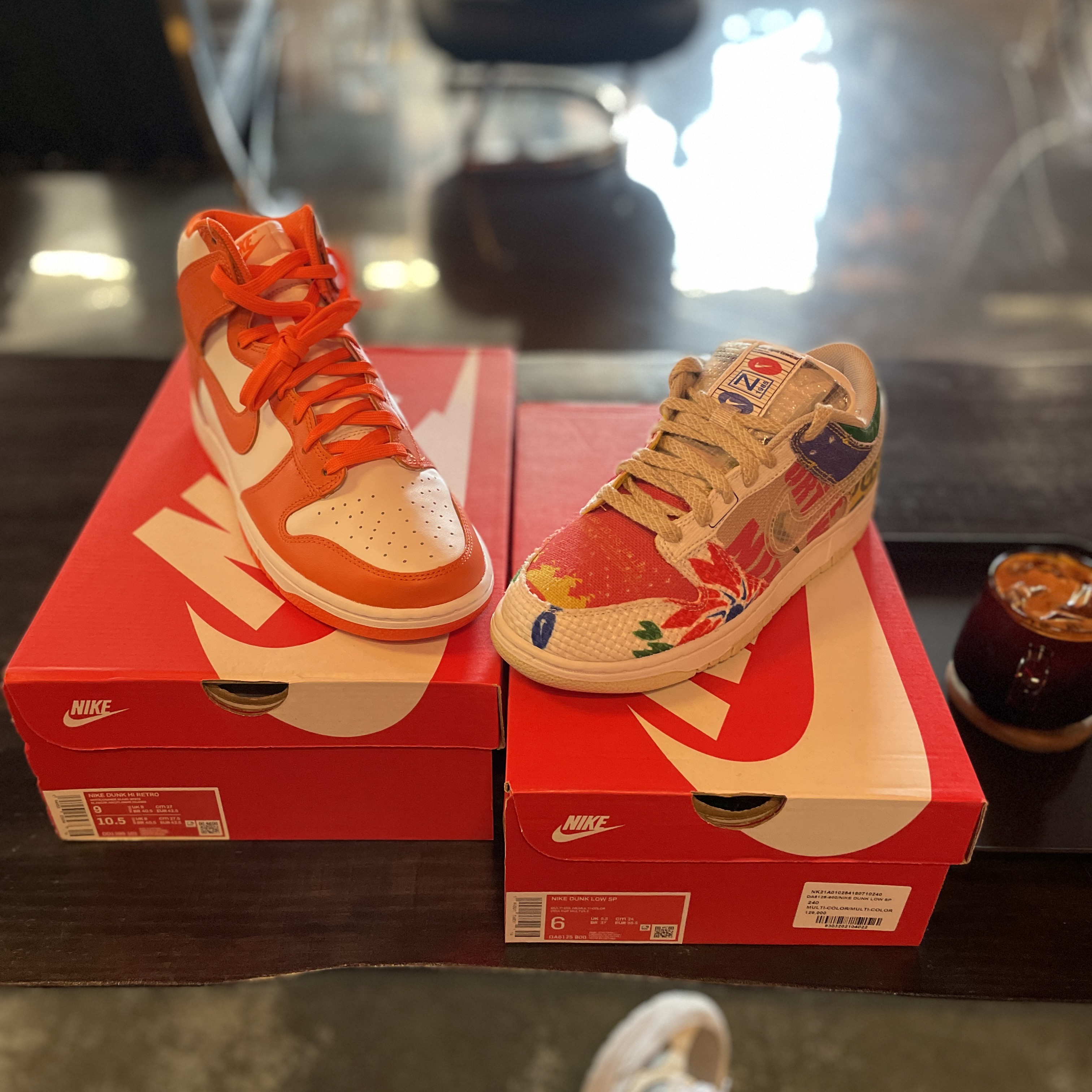 Nike Dunk High Retro Orange Blaze, Nike Dunk Low SP City Market 착용 스타일 - 1