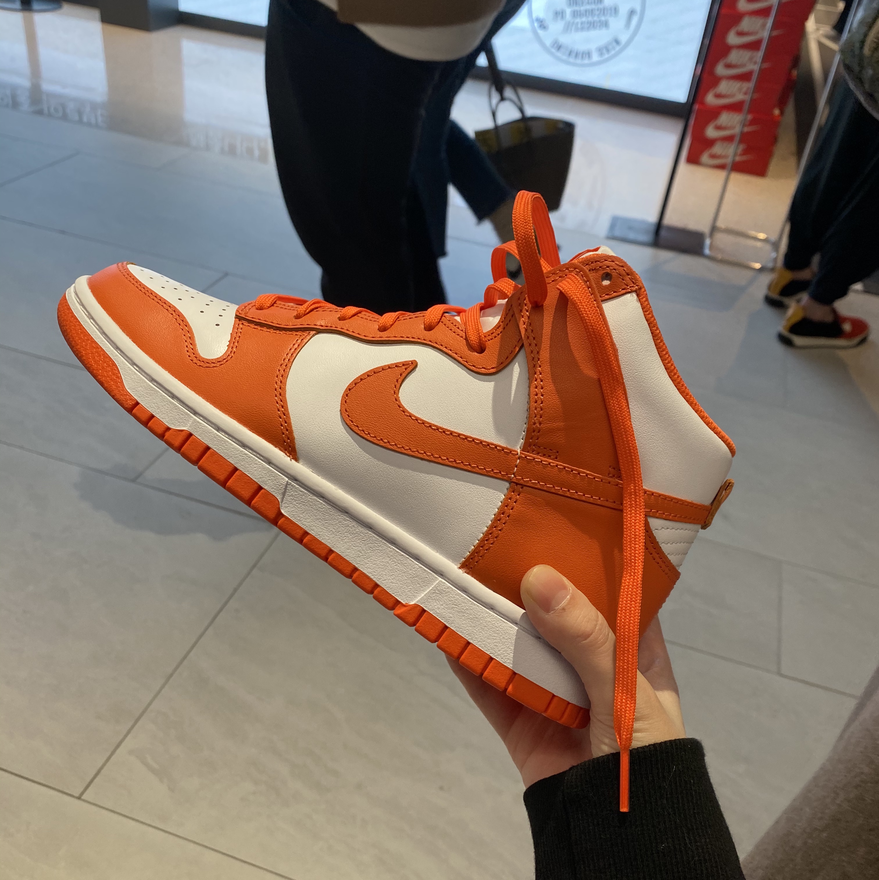 Nike Dunk High Retro Orange Blaze, (GS) Nike Dunk High Orange Blaze 착용 스타일