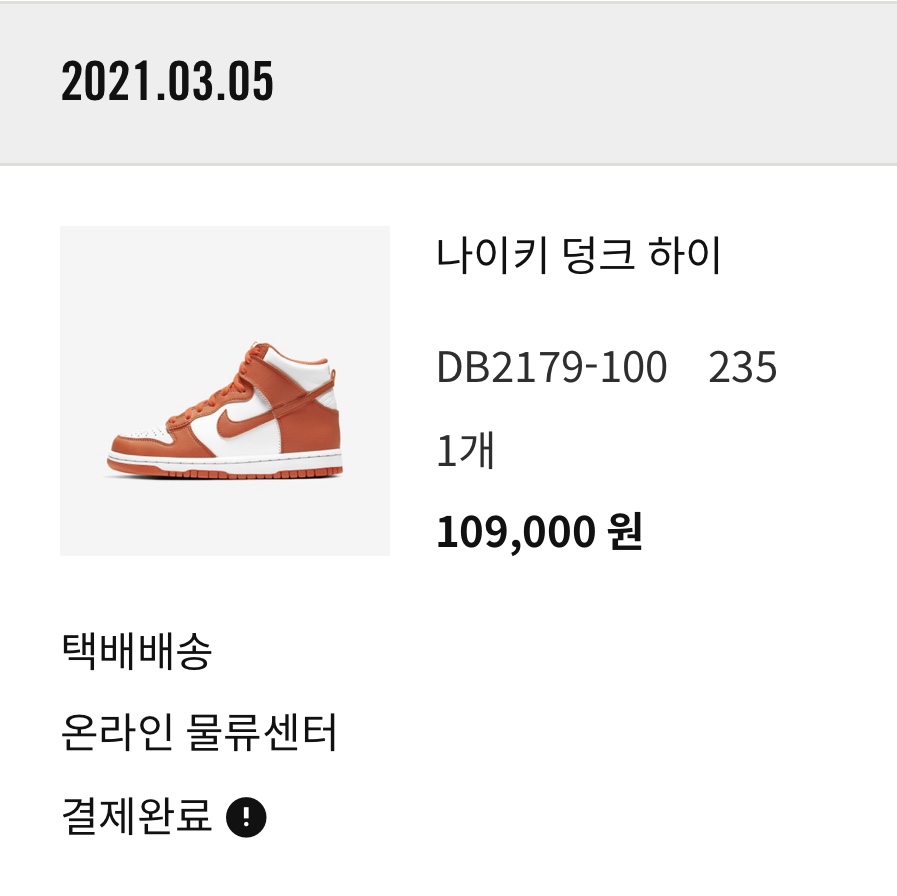 (GS) Nike Dunk High Orange Blaze 착용 스타일