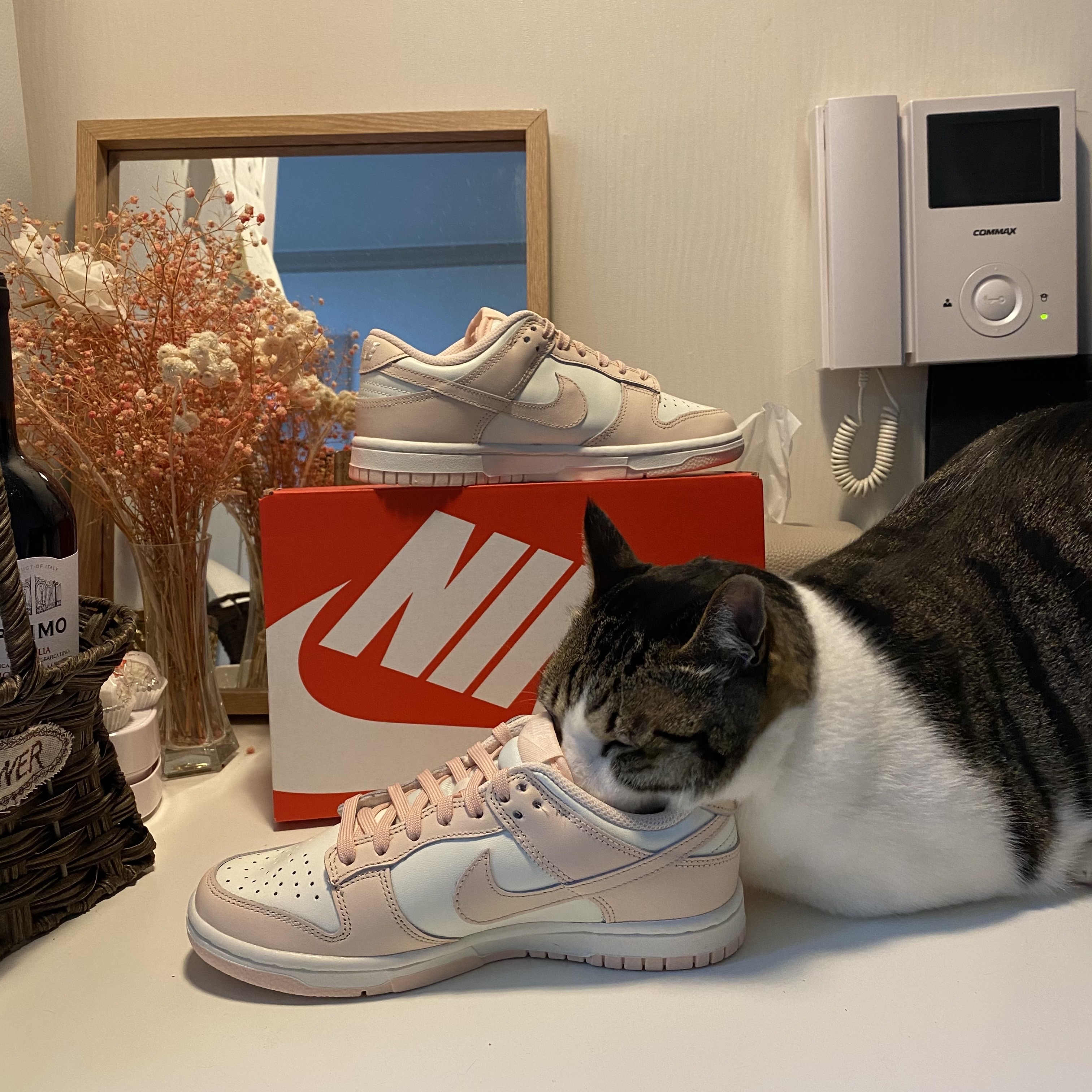 (W) Nike Dunk Low Orange Pearl 착용 스타일 - 2