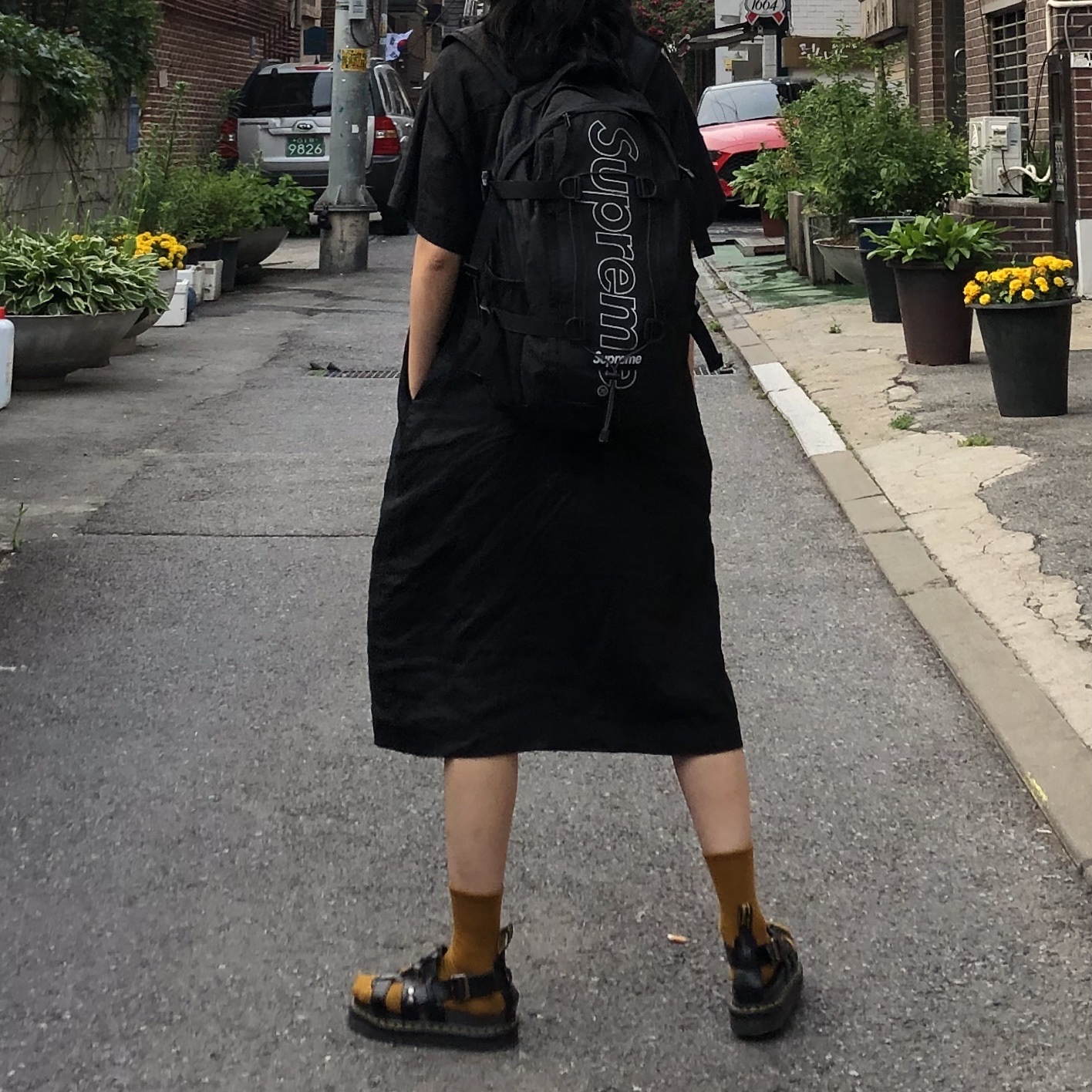 Supreme Backpack Black - 18FW 착용 스타일