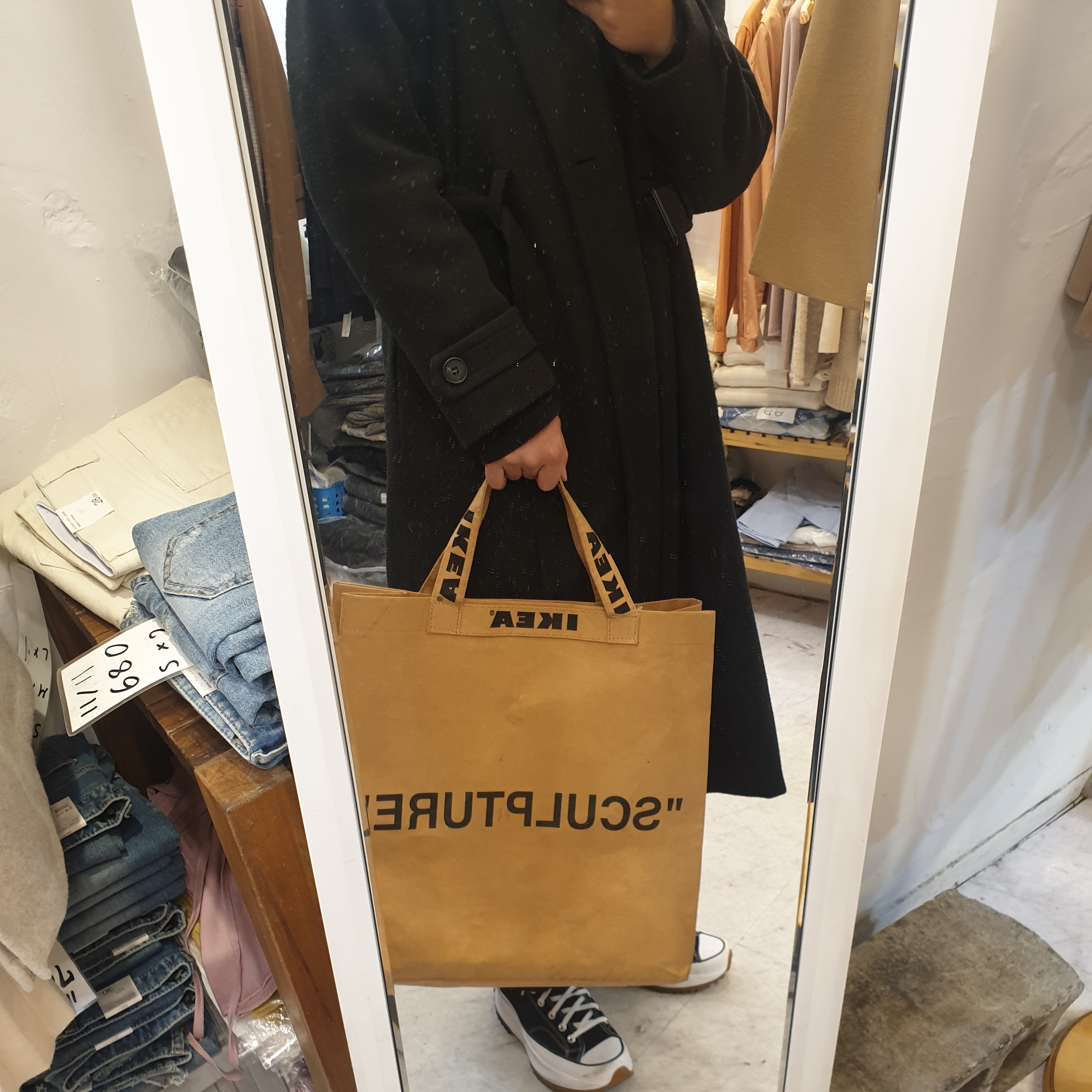 Converse Run Star Hike Hi Black White Gum 착용 스타일