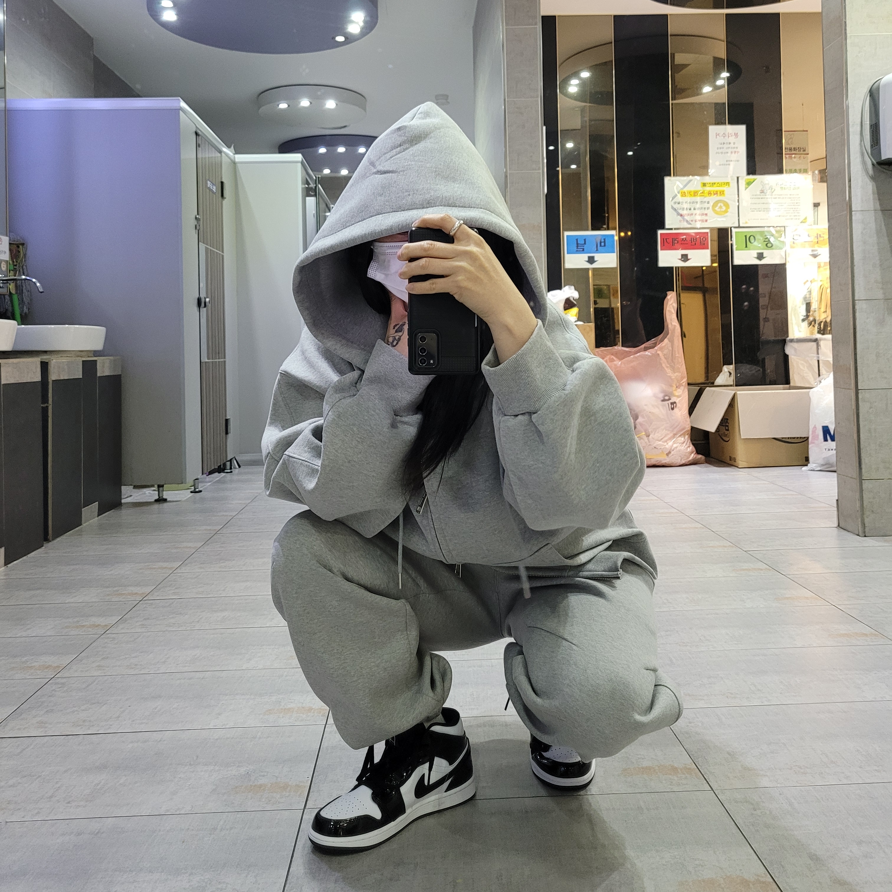 Jordan 1 Mid SE ASW Black 착용 스타일