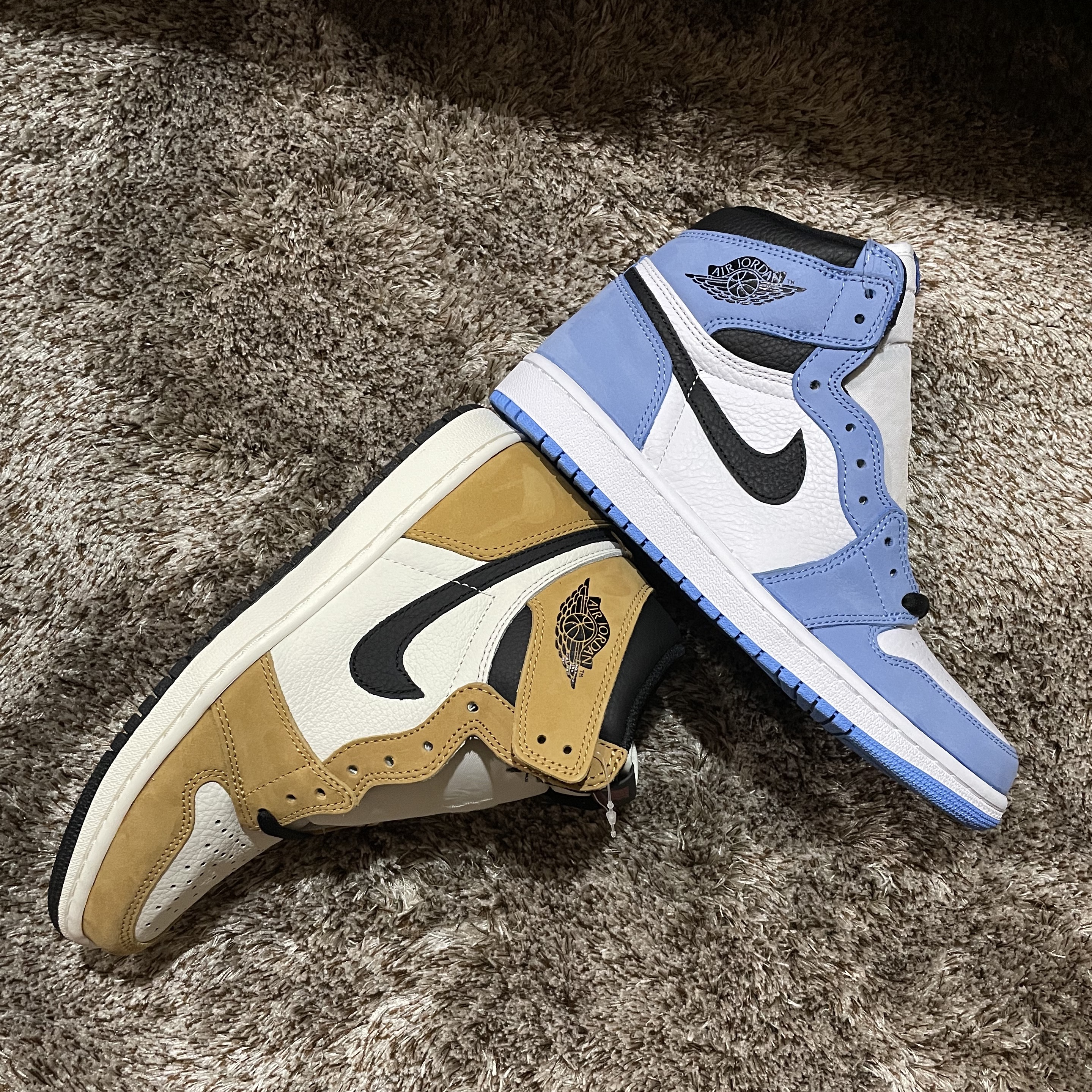 Jordan 1 Retro High Rookie of the Year, Jordan 1 Retro High OG University Blue 착용 스타일