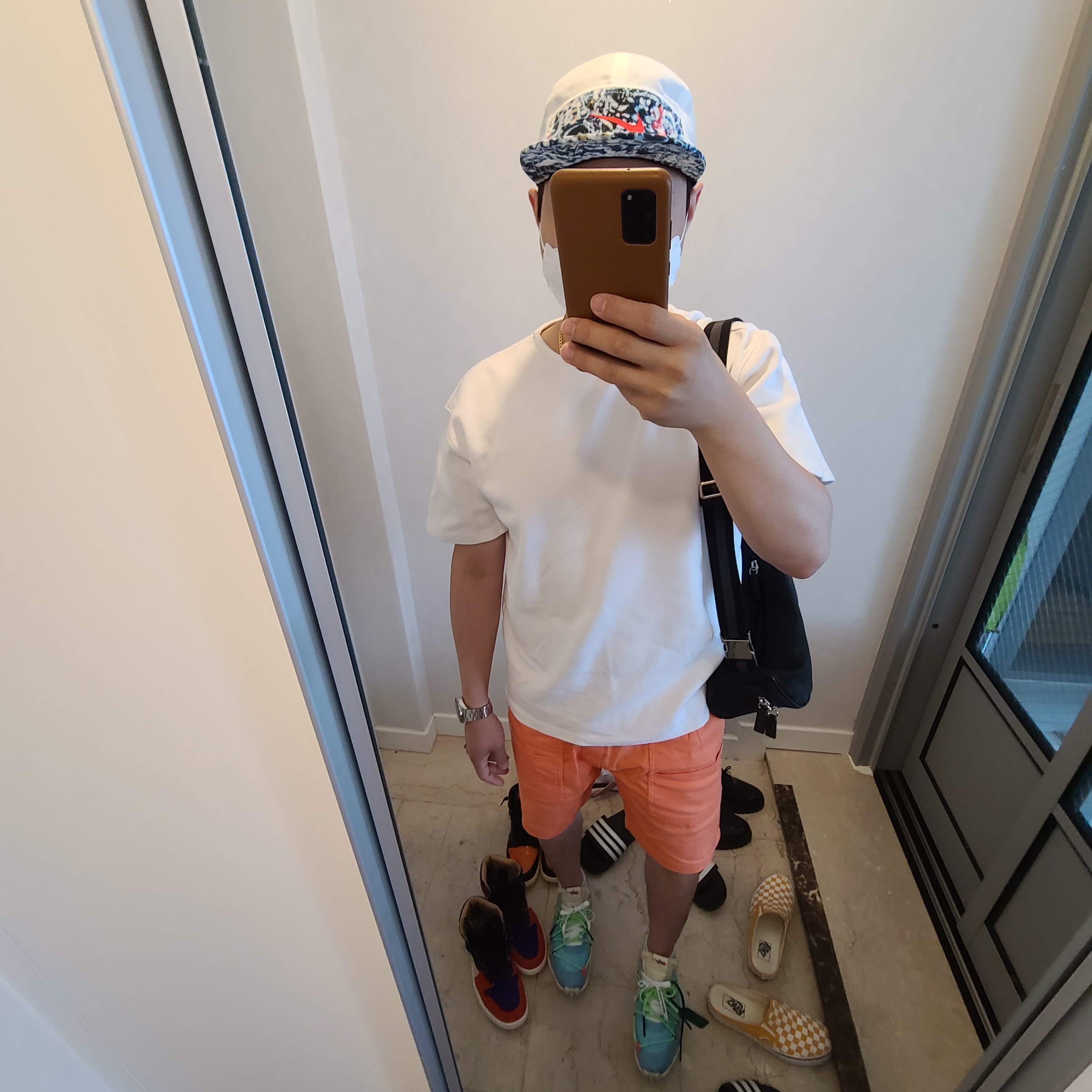 (W) Nike x Off-White Vapor Street Polarized Blue 착용 스타일