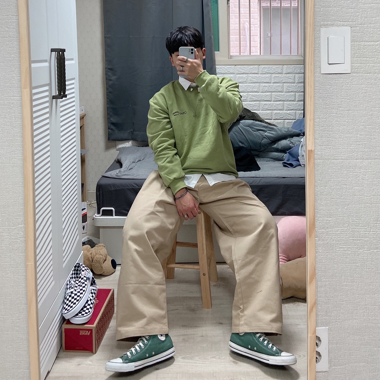 Converse Chuck 70 High Midnight Clover 착용 스타일