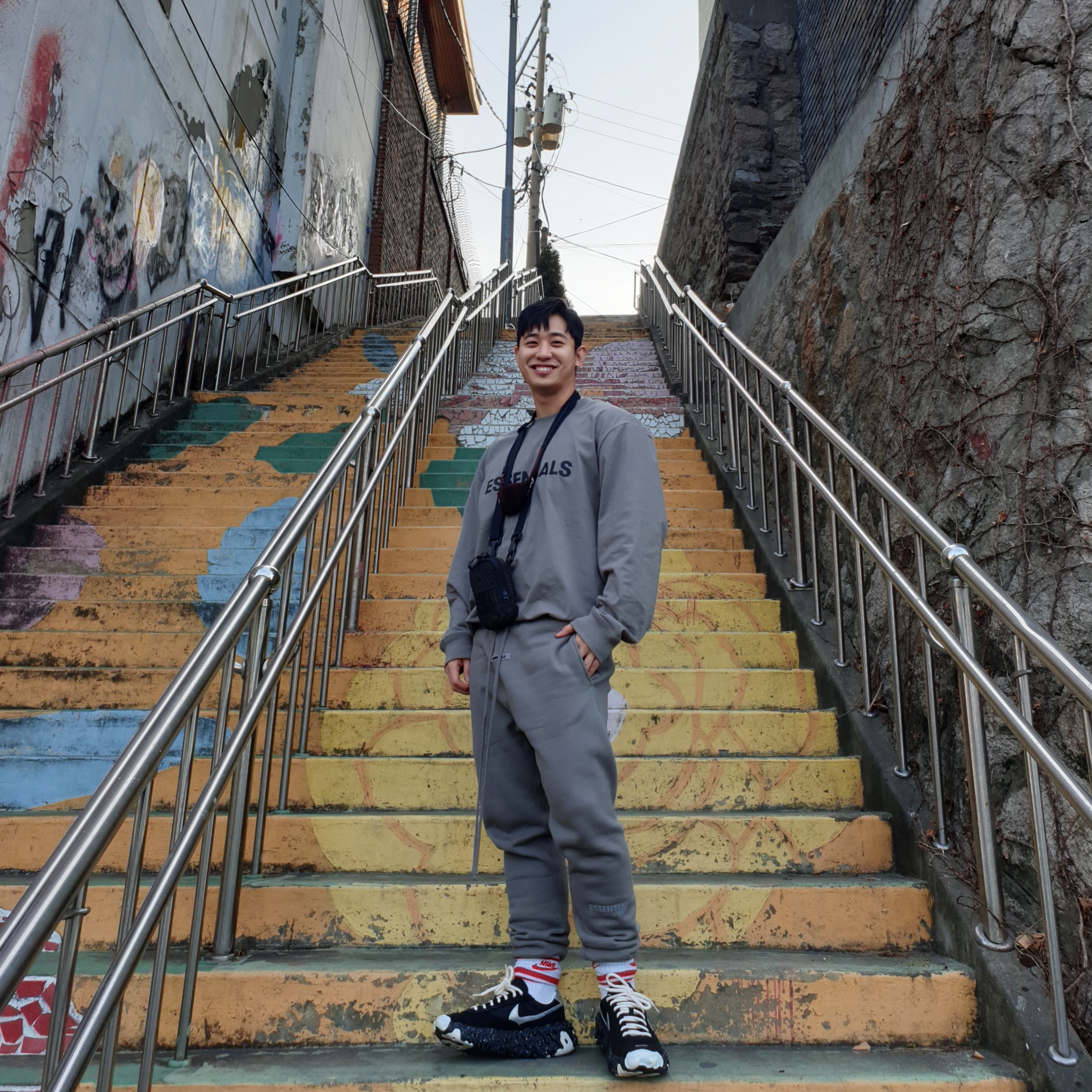 Nike x Undercover Overbreak SP Black, Essentials Sweatpants Cement - 20FW 착용 스타일