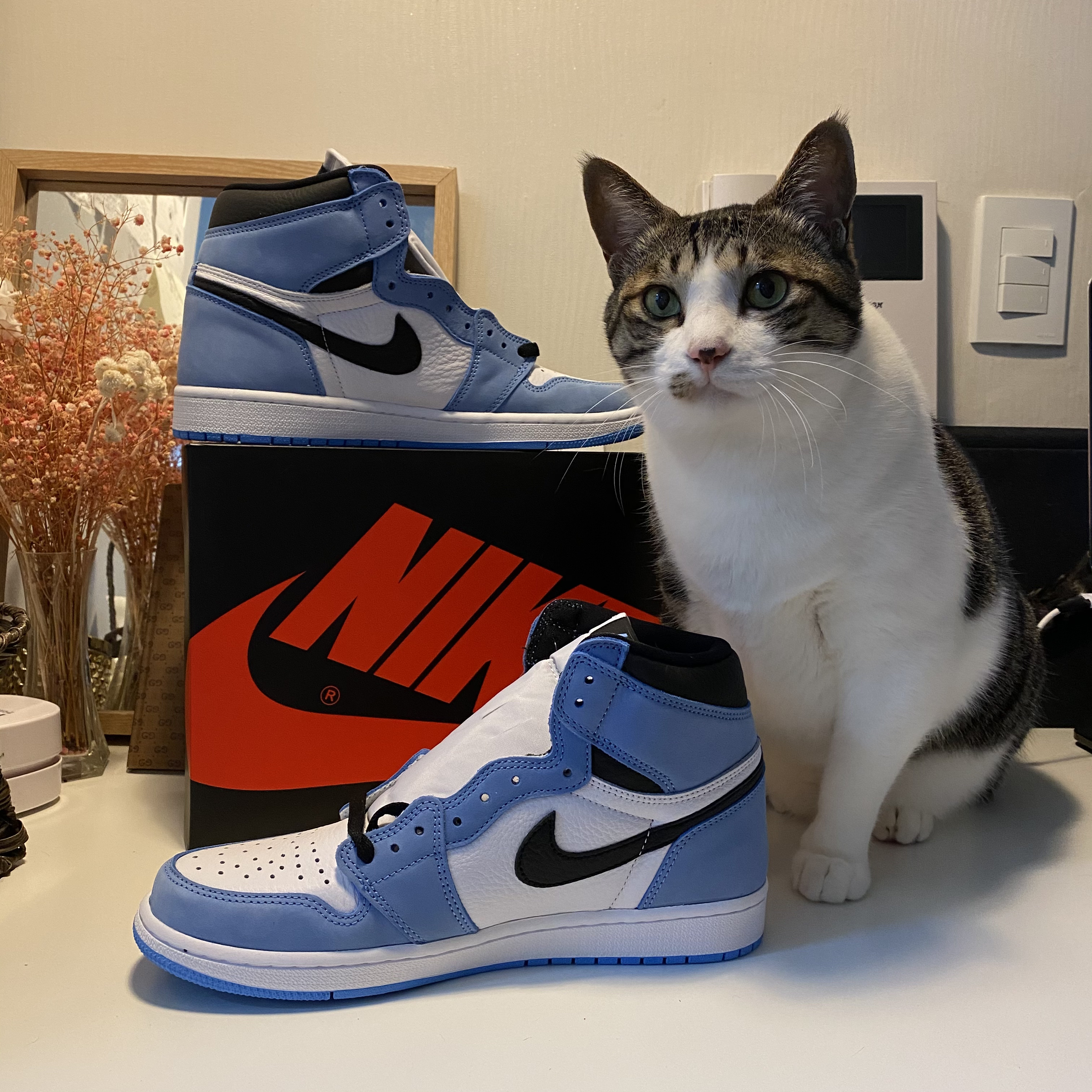 Jordan 1 Retro High OG University Blue 착용 스타일 - 2