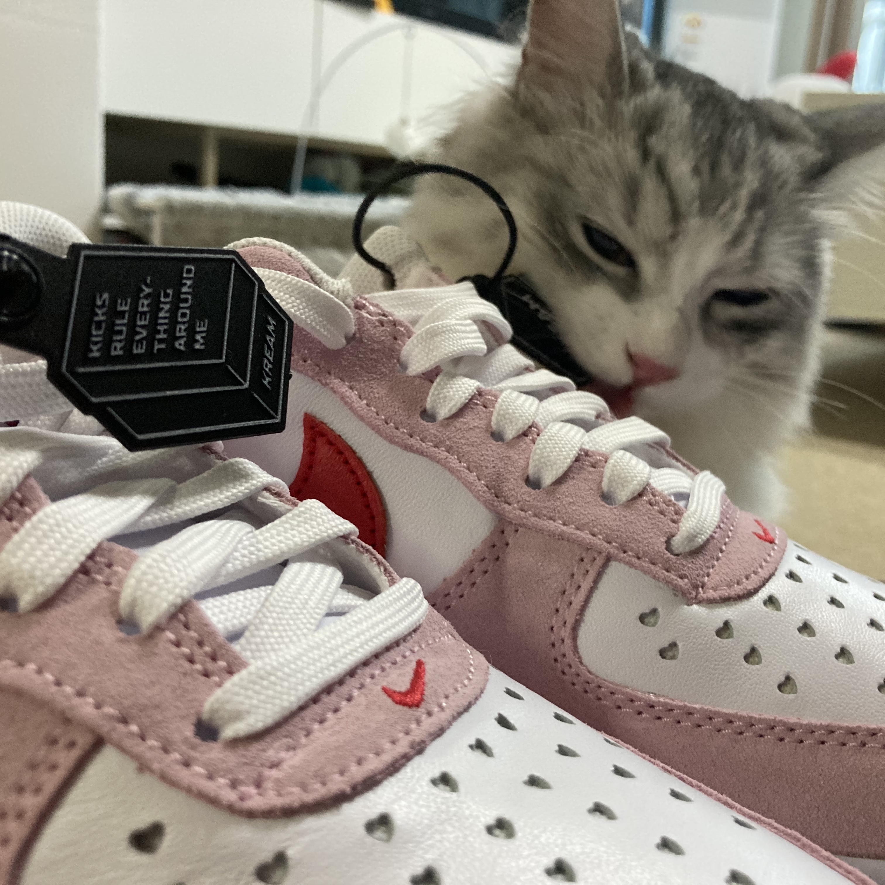 Nike Air Force 1 '07 QS Valentine's Day 착용 스타일 - 2