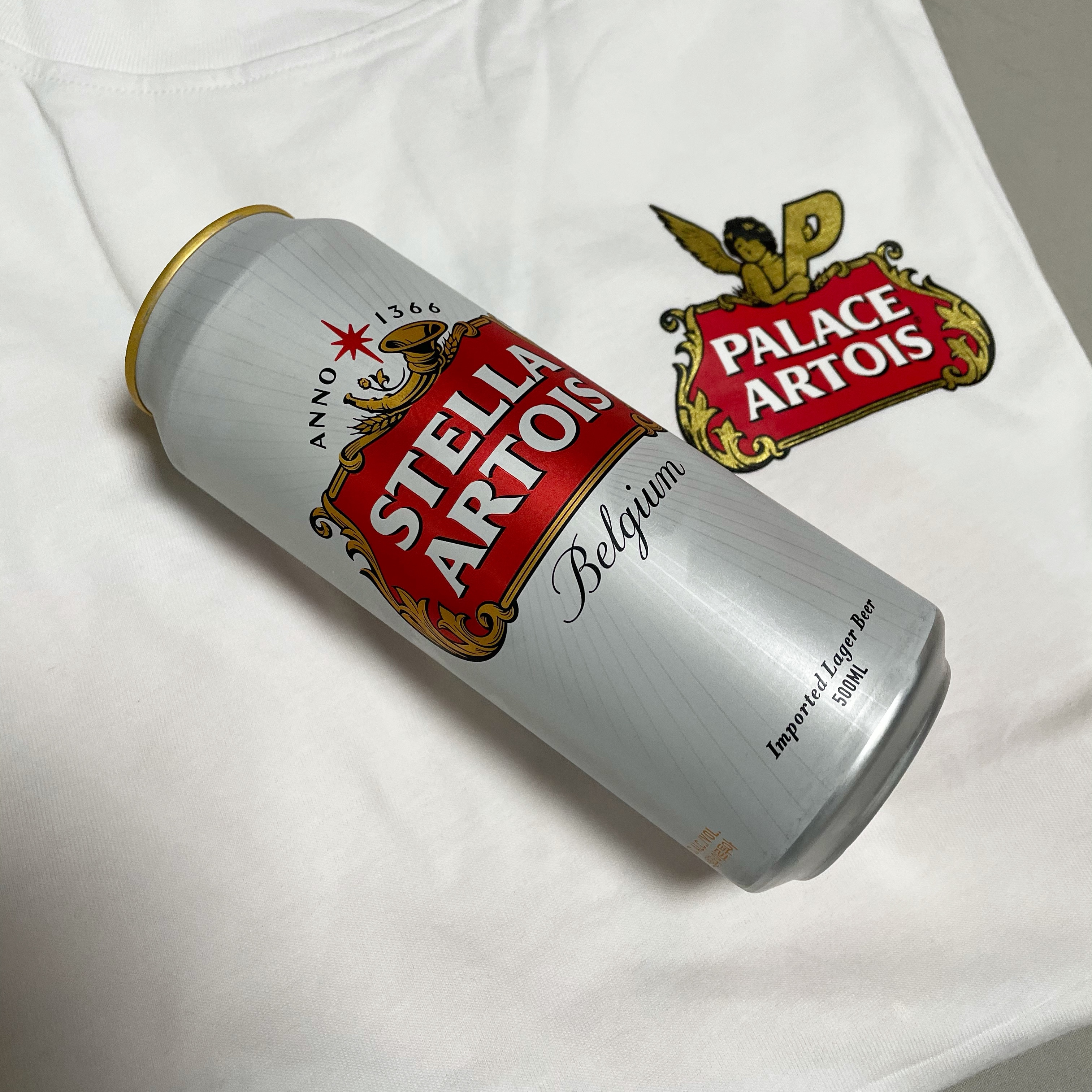 Palace x Stella Artois P-Skim T-Shirt White - 21SS 착용 스타일
