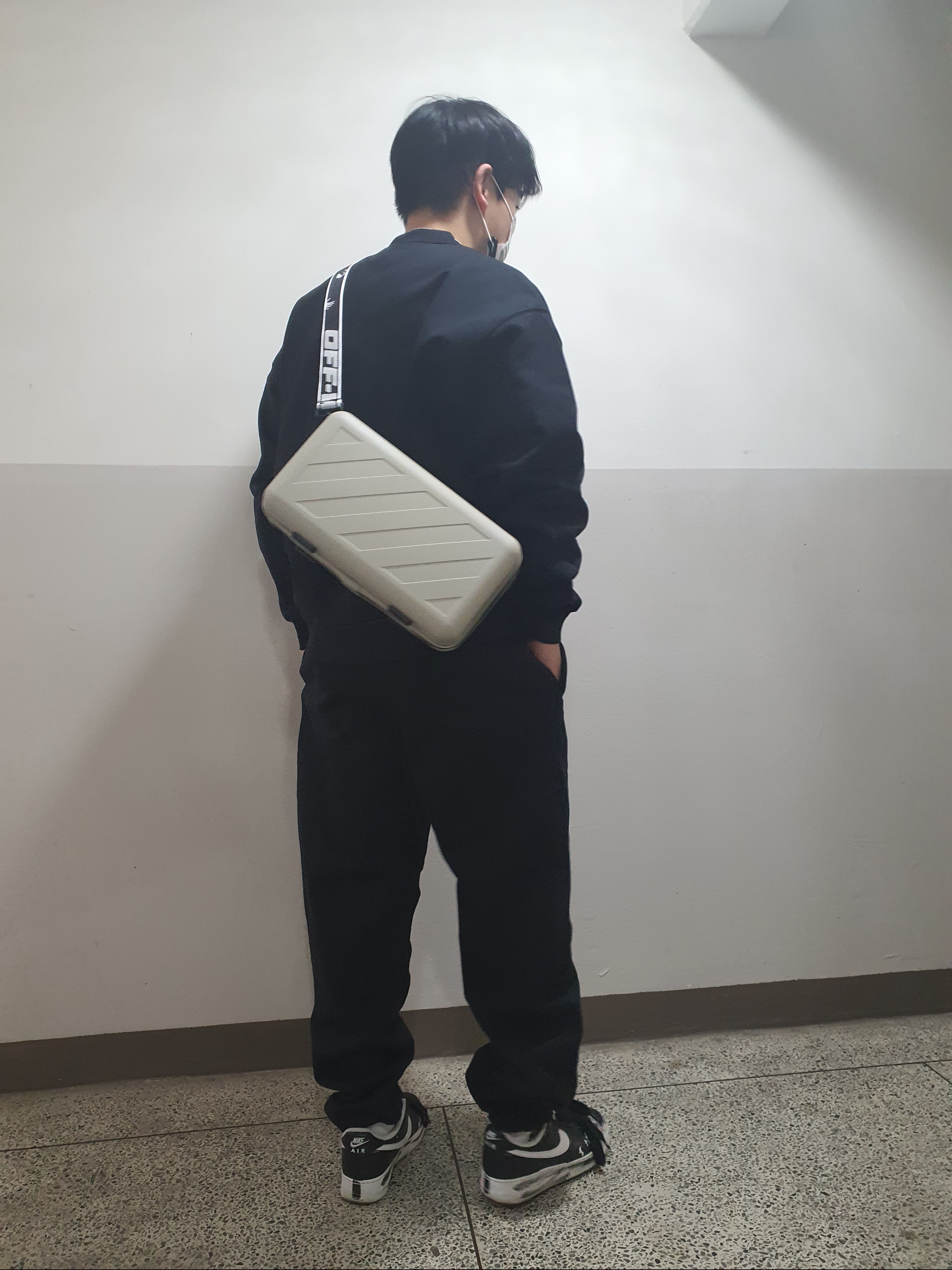 Nike x Stussy NRG ZR Fleece Crewneck Black - US/EU, Nike x Stussy NRG ZR Fleece Pants Black - US/EU 착용 스타일