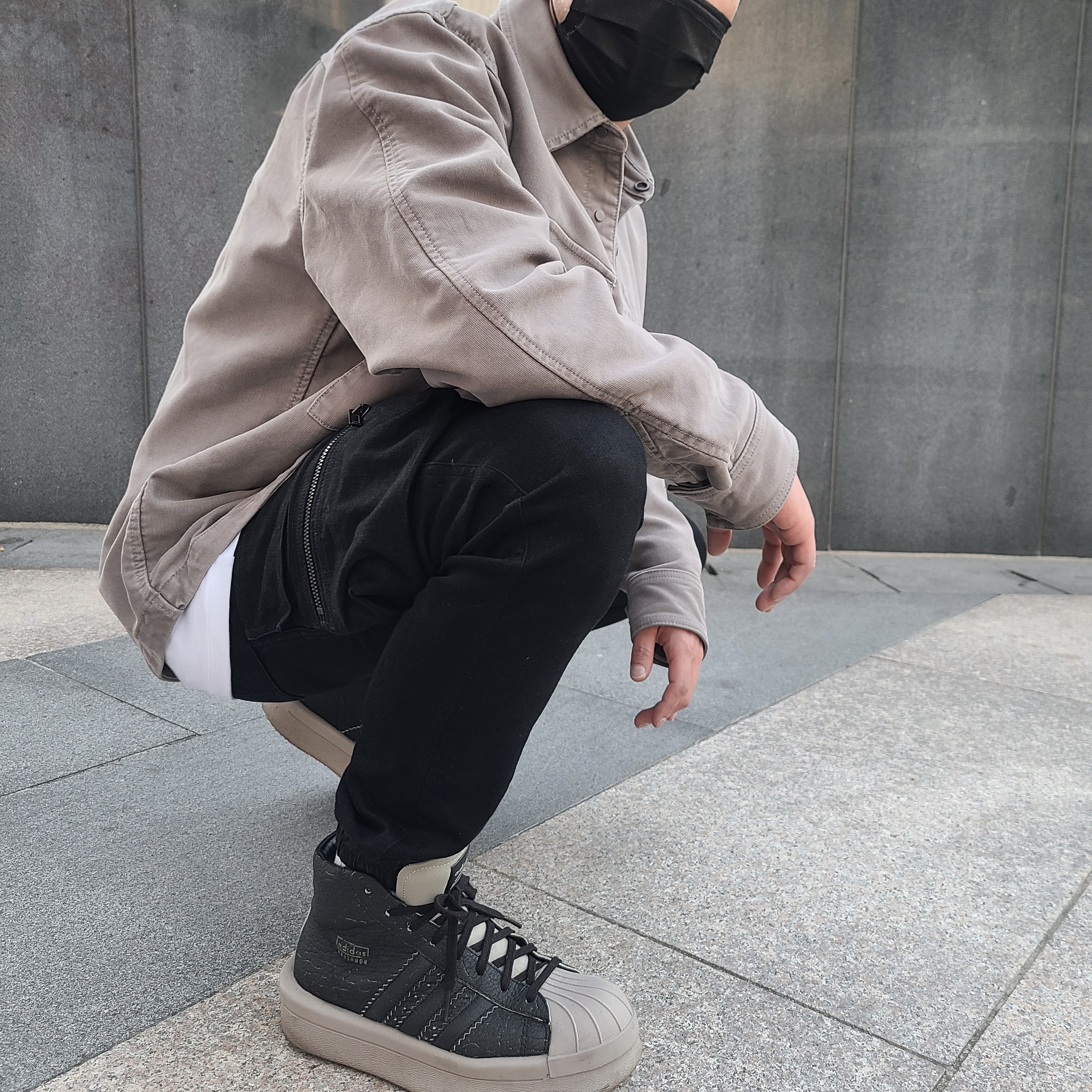 Adidas x Rick Owens Mastodon Pro Model Black Pearl 착용 스타일