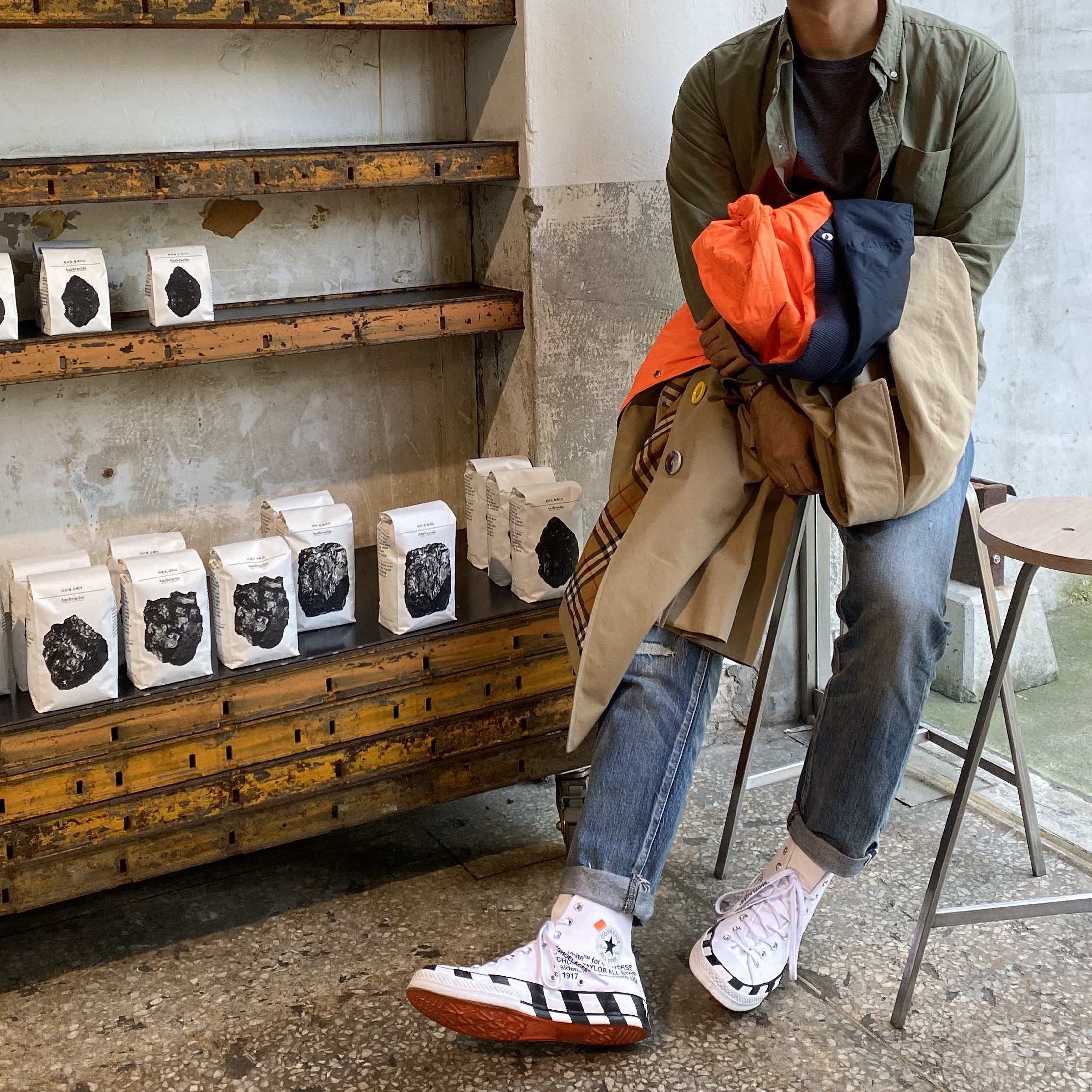 Converse x Off-White Chuck 70 High V2 2018 착용 스타일