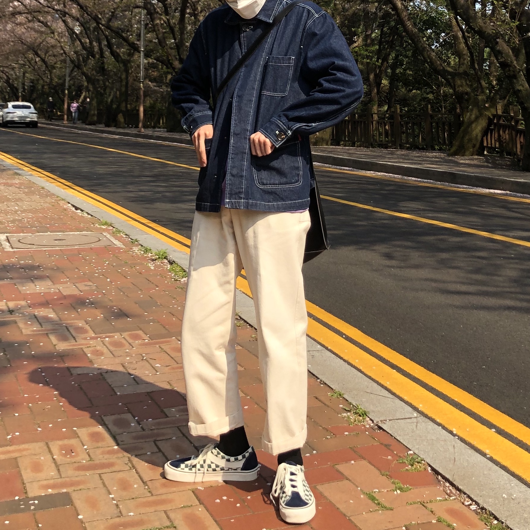 Vans x Rhude Bold Ni Navy 착용 스타일