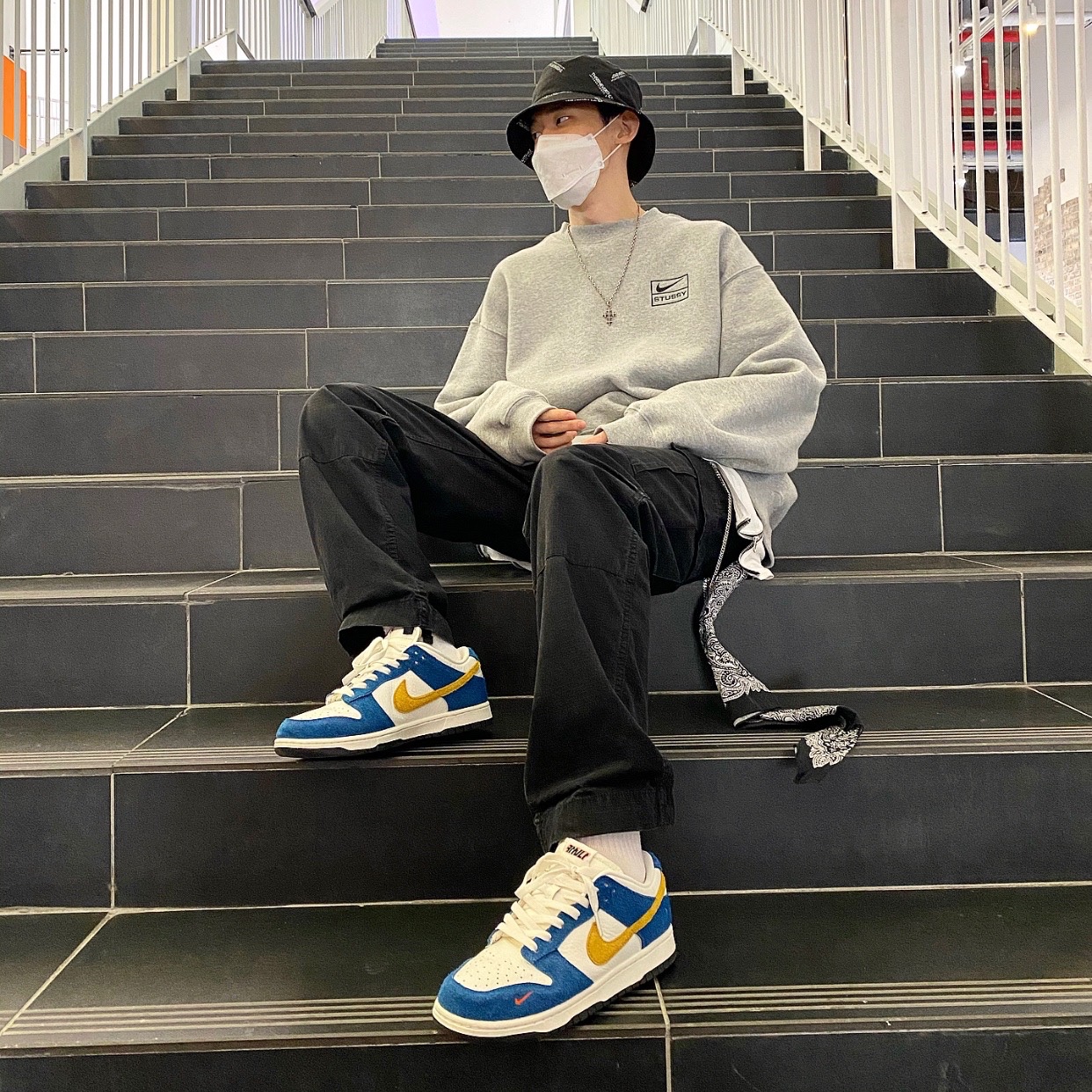 Nike x Kasina Dunk Low 80's Bus 착용 스타일