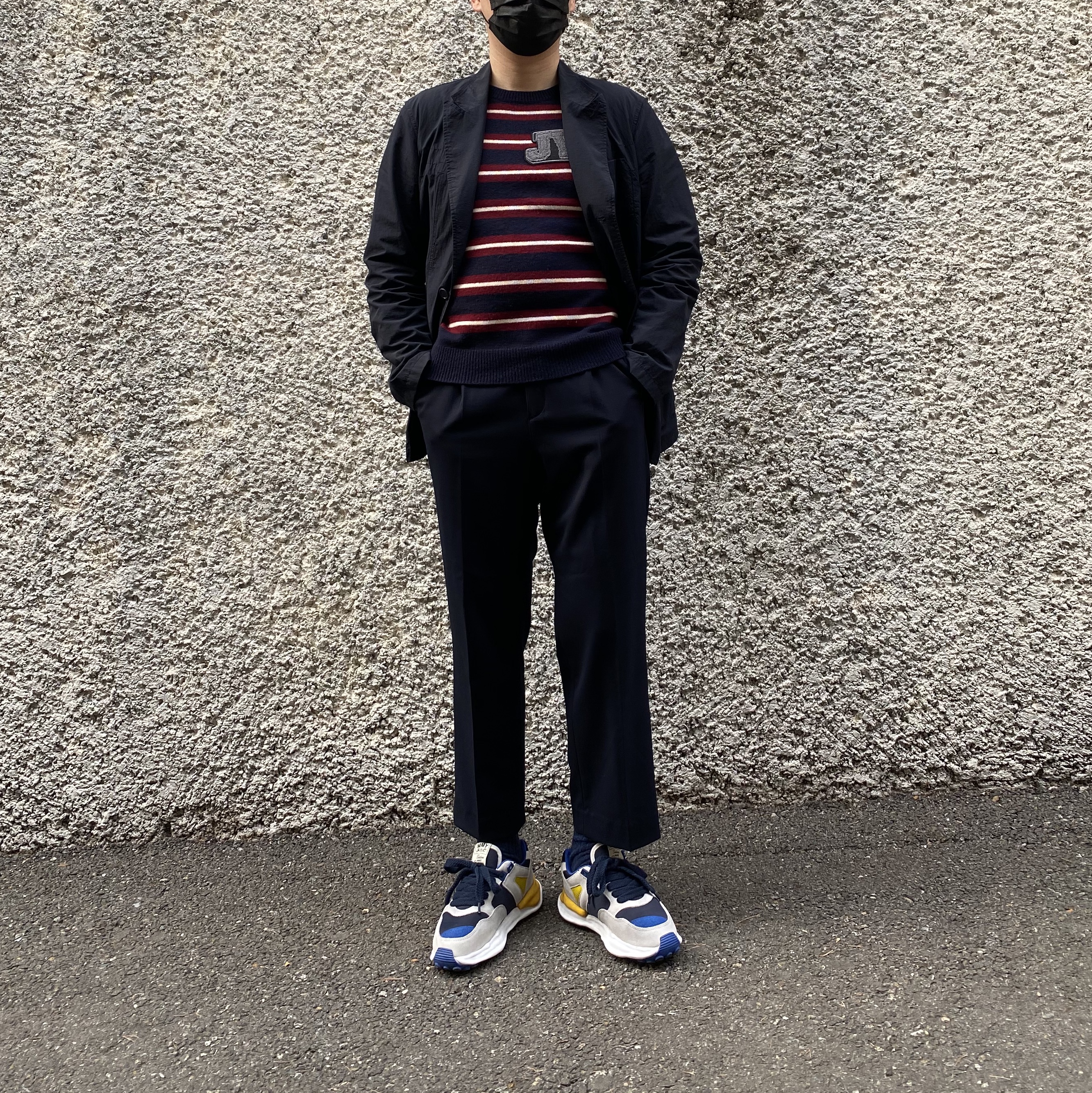 Maison Mihara Yasuhiro x Nigel Cabourn Low Cut Sneakers Army Green 착용 스타일