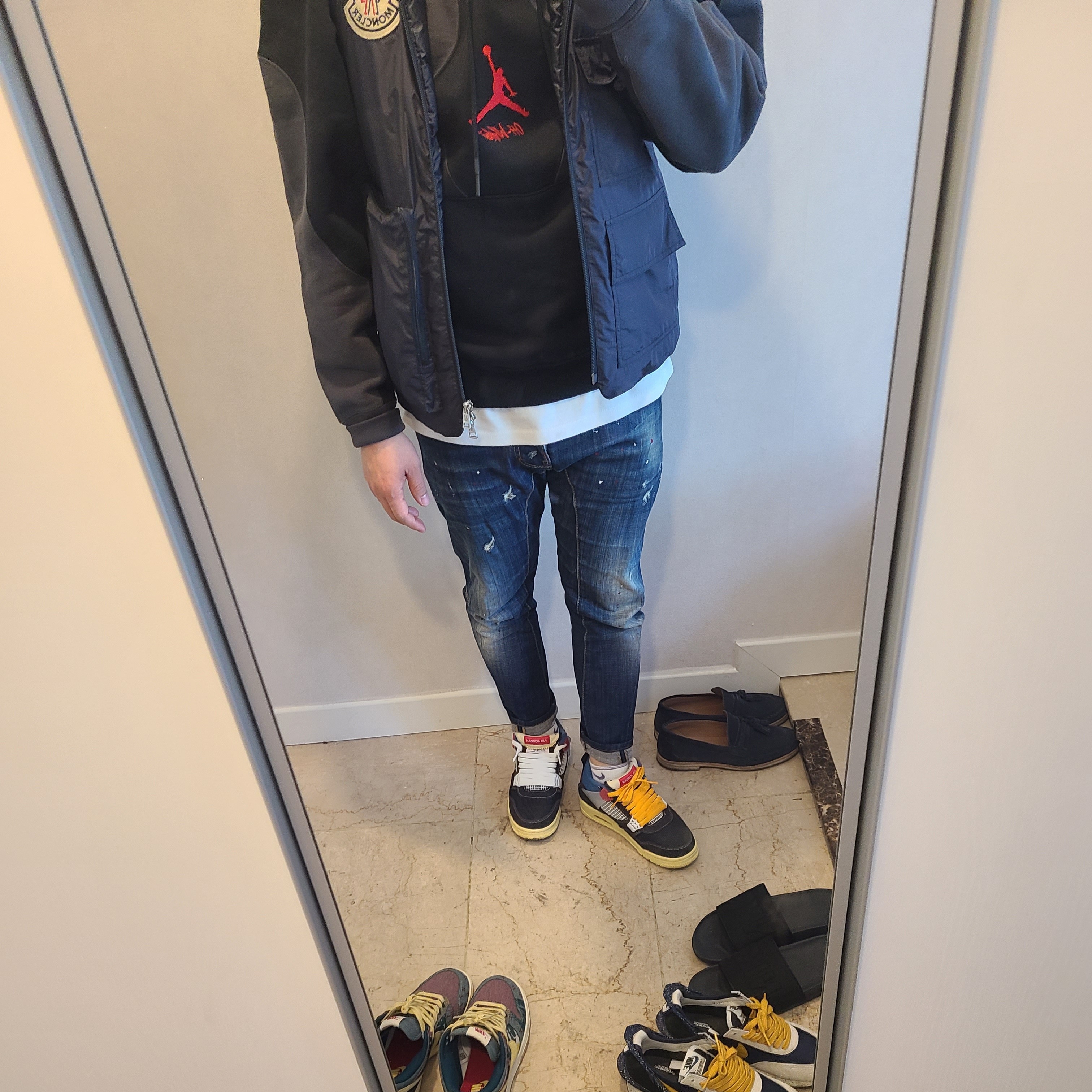 Jordan 4 x Union Retro Off Noir 착용 스타일