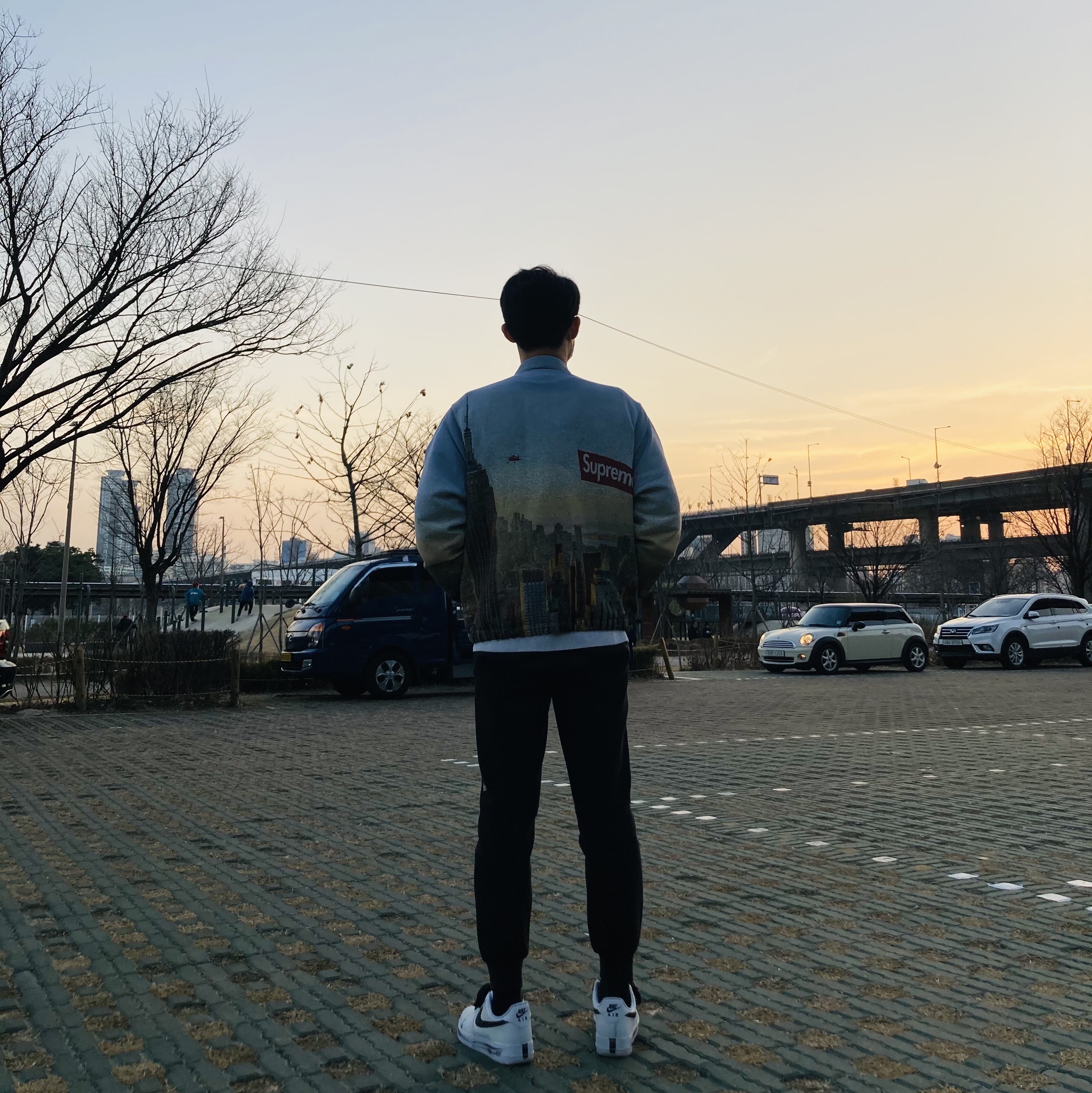 Supreme Aerial Tapestry Harrington Jacket - 20FW, Nike x Peaceminusone Air Force 1 Low Para-Noise 2.0 착용 스타일 - 2