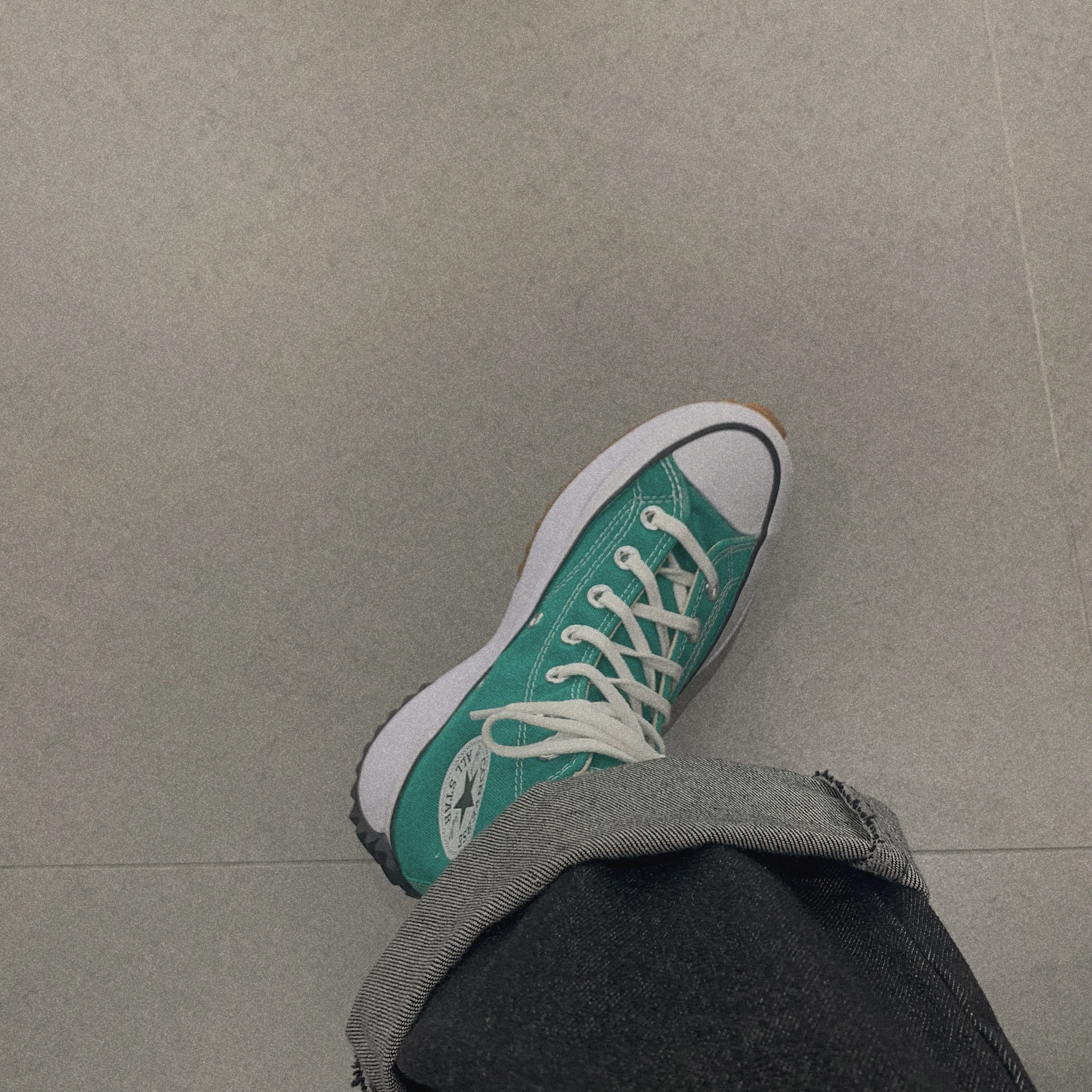 Converse Run Star Hike Hi Court Green 착용 스타일