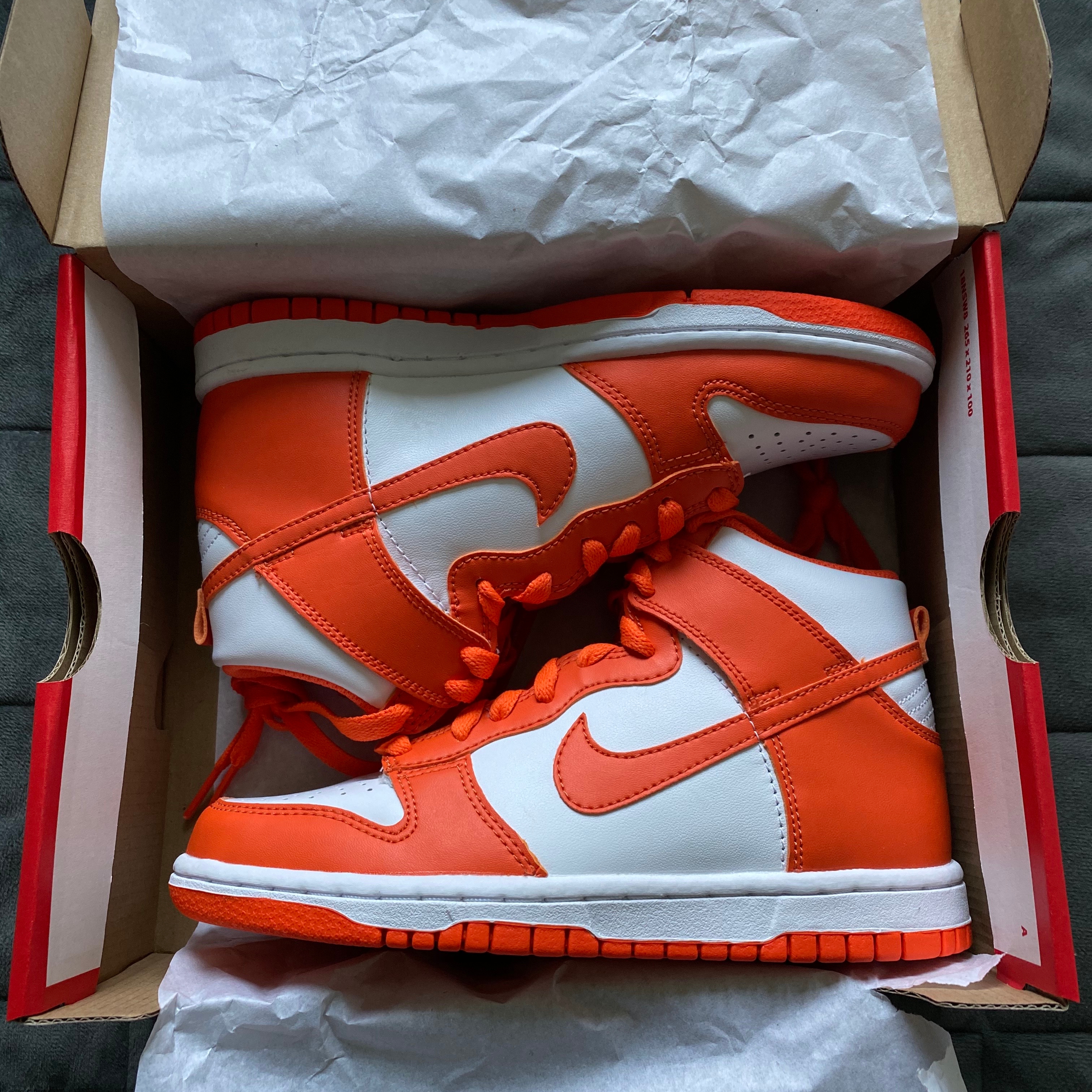 (GS) Nike Dunk High Orange Blaze 착용 스타일
