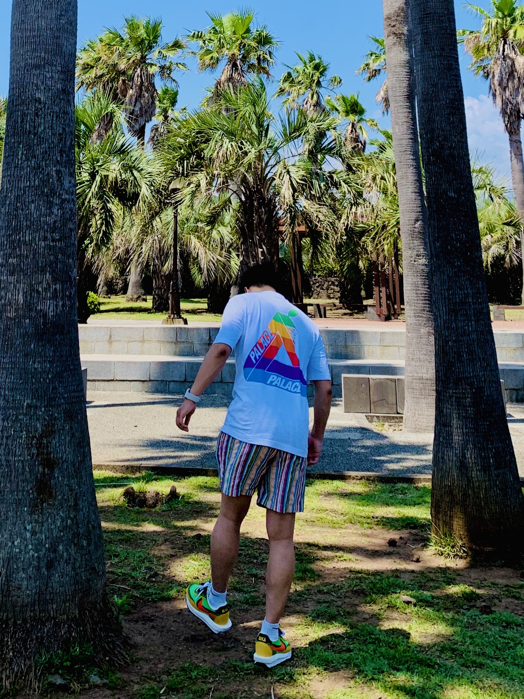 Nike x Sacai LDWaffle Green Multi 착용 스타일