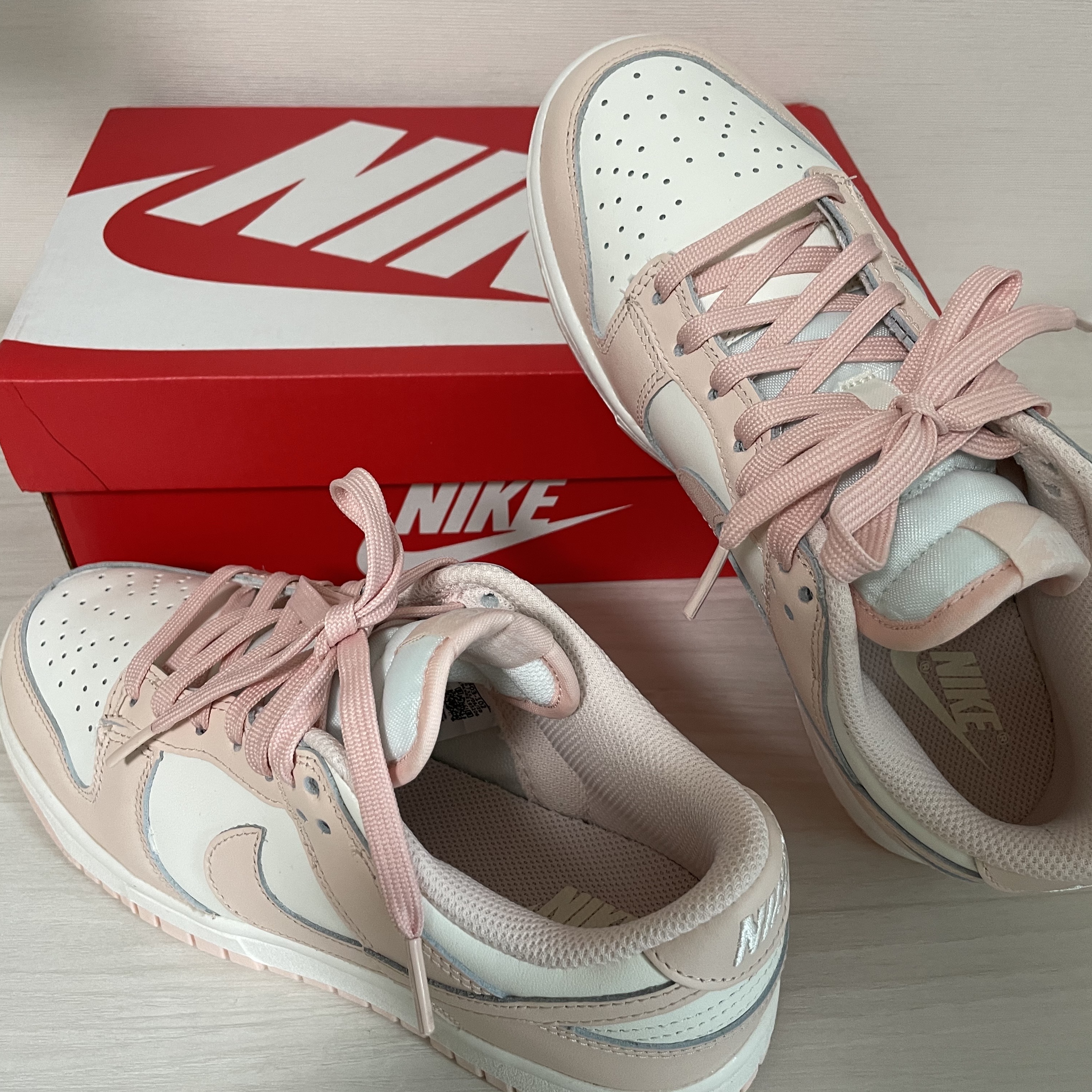 (W) Nike Dunk Low Orange Pearl 착용 스타일 - 3