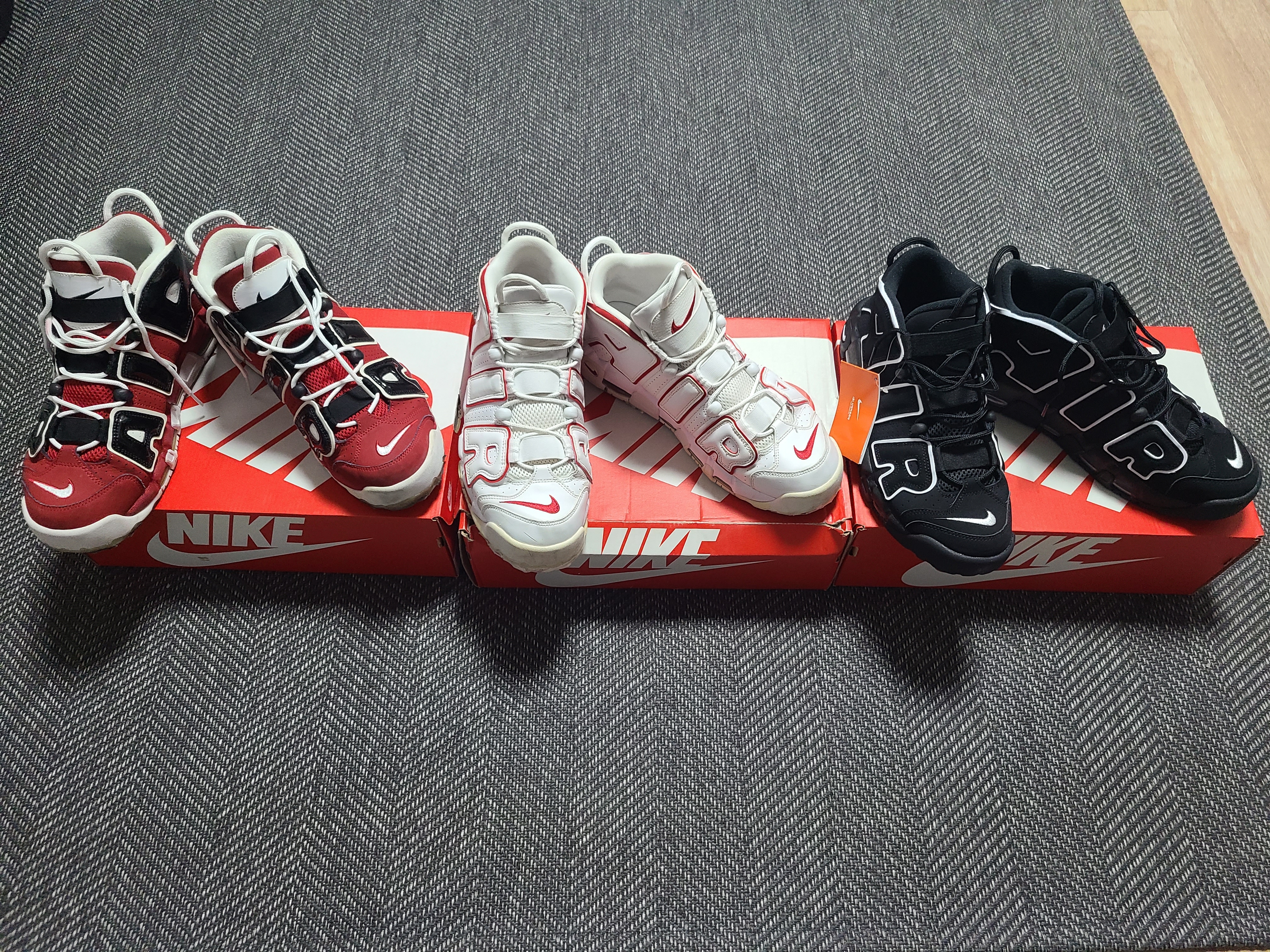 Nike Air More Uptempo Black White 2020, Nike Air More Uptempo 96 Bulls 2021 착용 스타일