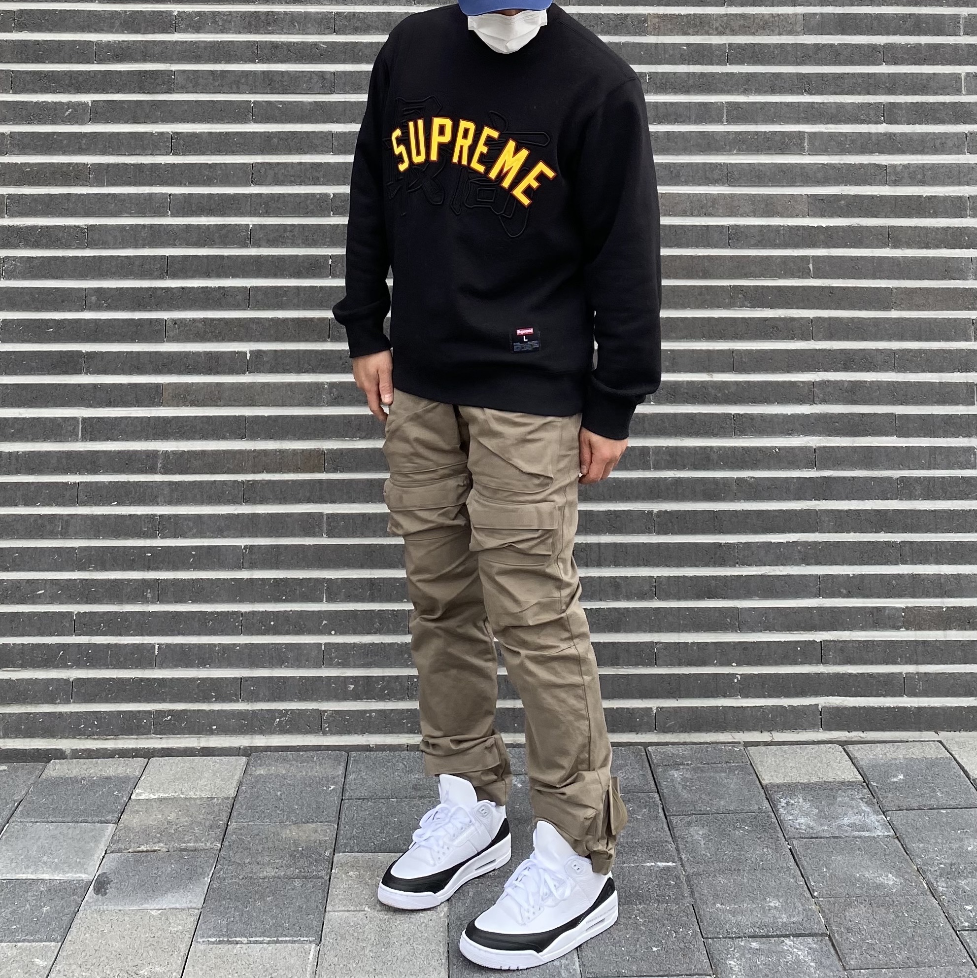 Jordan 3 x Fragment Retro SP White Black 착용 스타일