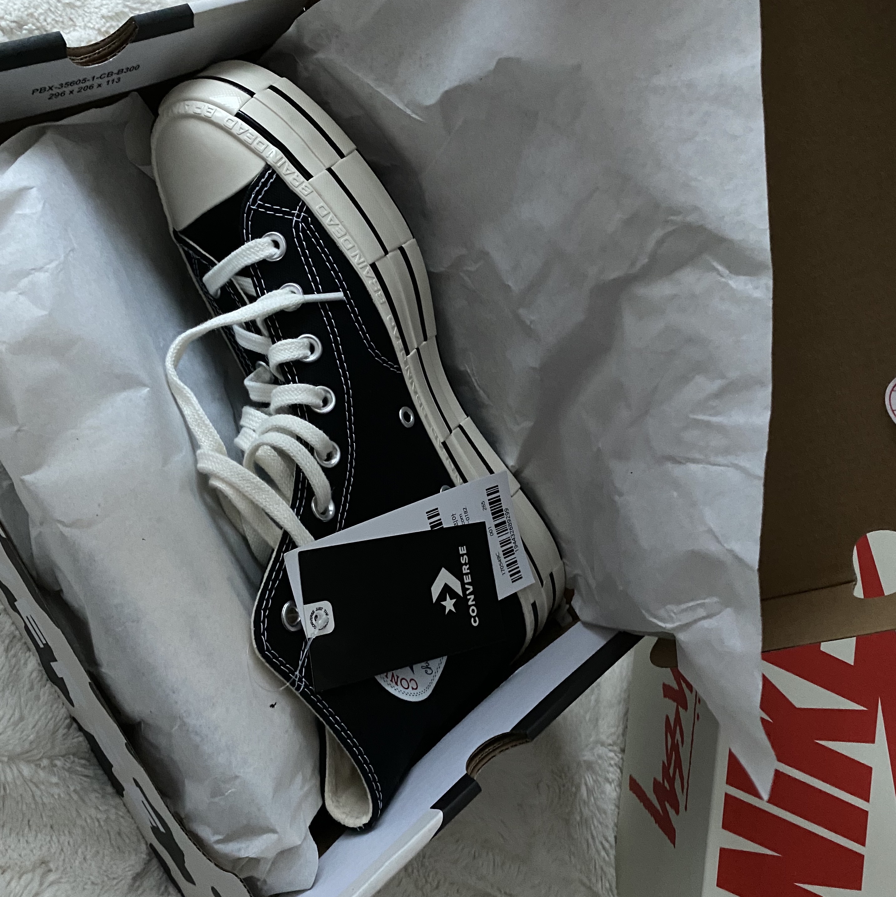 Converse x Brain Dead Chuck 70 Hi Black 착용 스타일