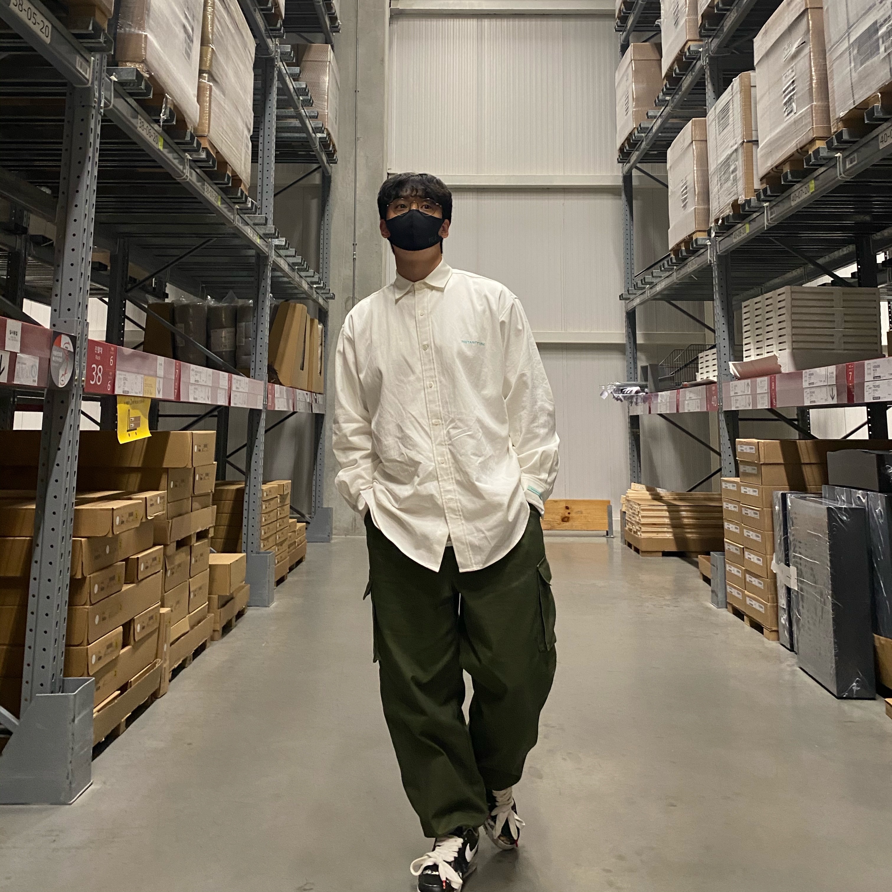 Nike x Peaceminusone Air Force 1 Low Para-Noise 착용 스타일