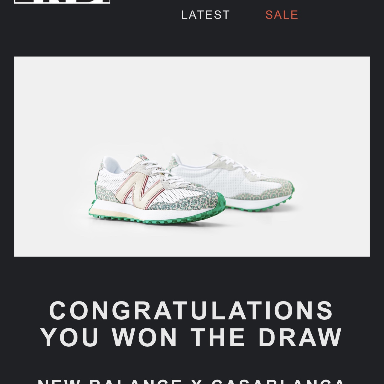 New Balance x Casablanca 327 Idealist Monogram White Green 착용 스타일