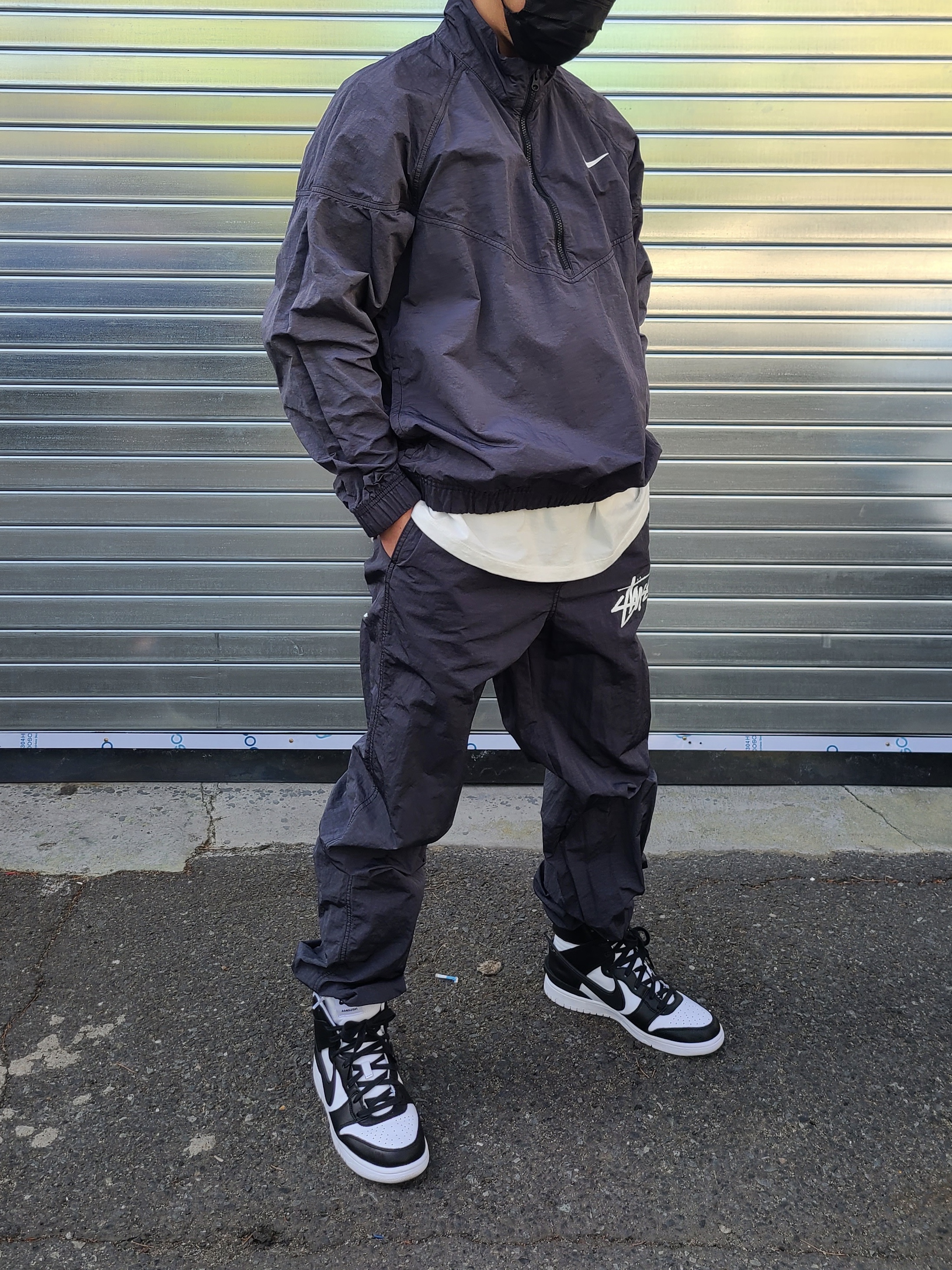 Nike x Ambush Dunk High Black, Nike x Stussy Windrunner Jacket Off Noir 착용 스타일