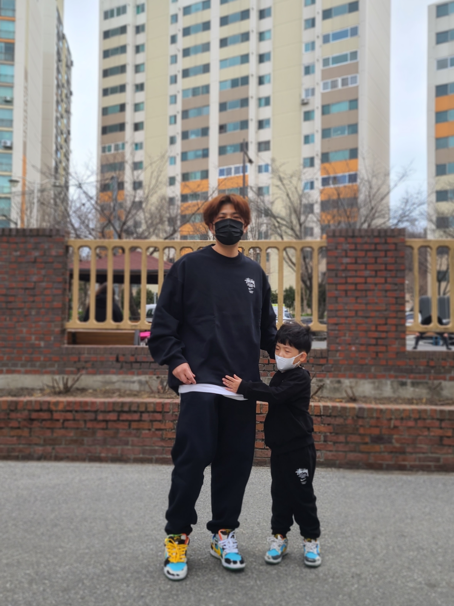 Nike x Stussy NRG ZR Fleece Crewneck Black - US/EU, Nike x Stussy NRG ZR Fleece Pants Black - US/EU 착용 스타일 - 2