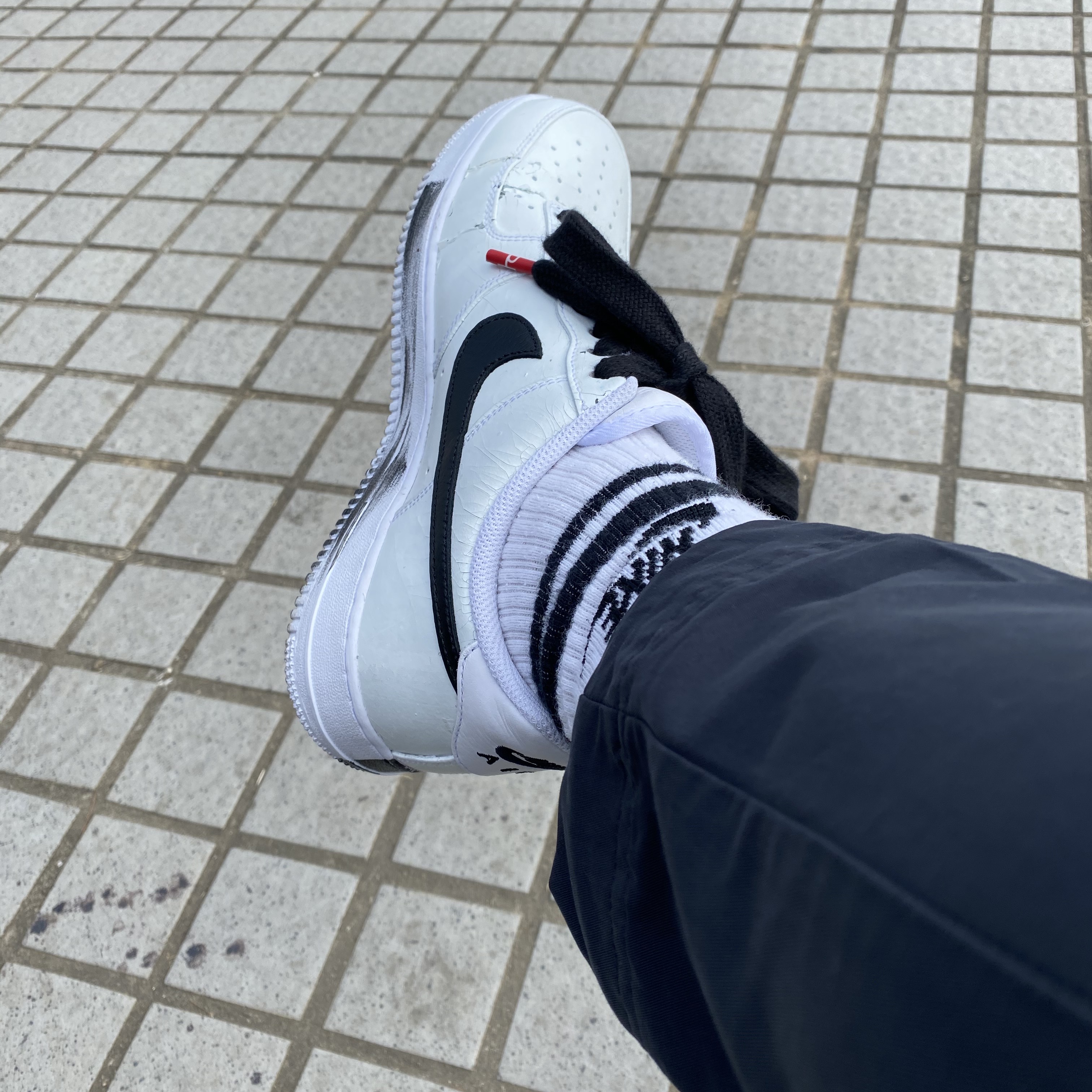 Nike x Peaceminusone Air Force 1 Low Para-Noise 2.0 착용 스타일