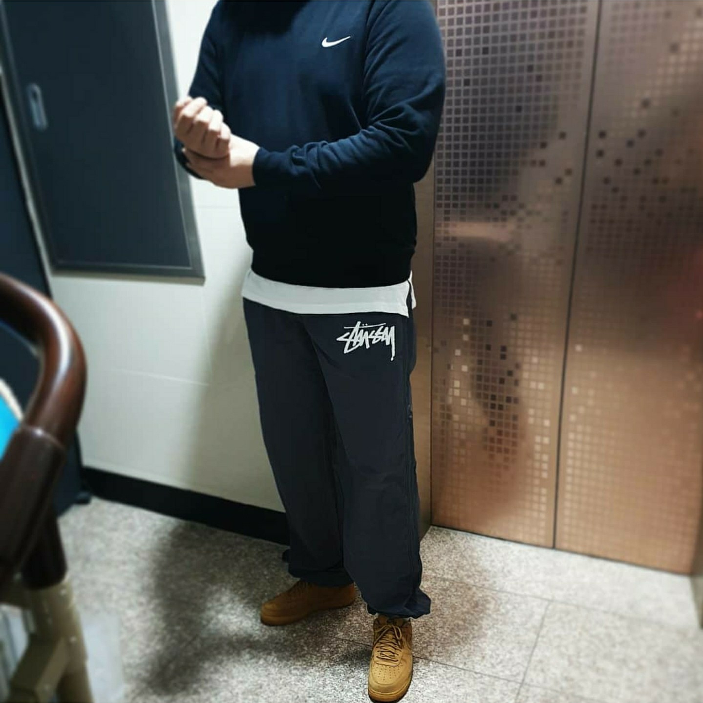 Nike x Stussy Beach Pants Off Noir 착용 스타일
