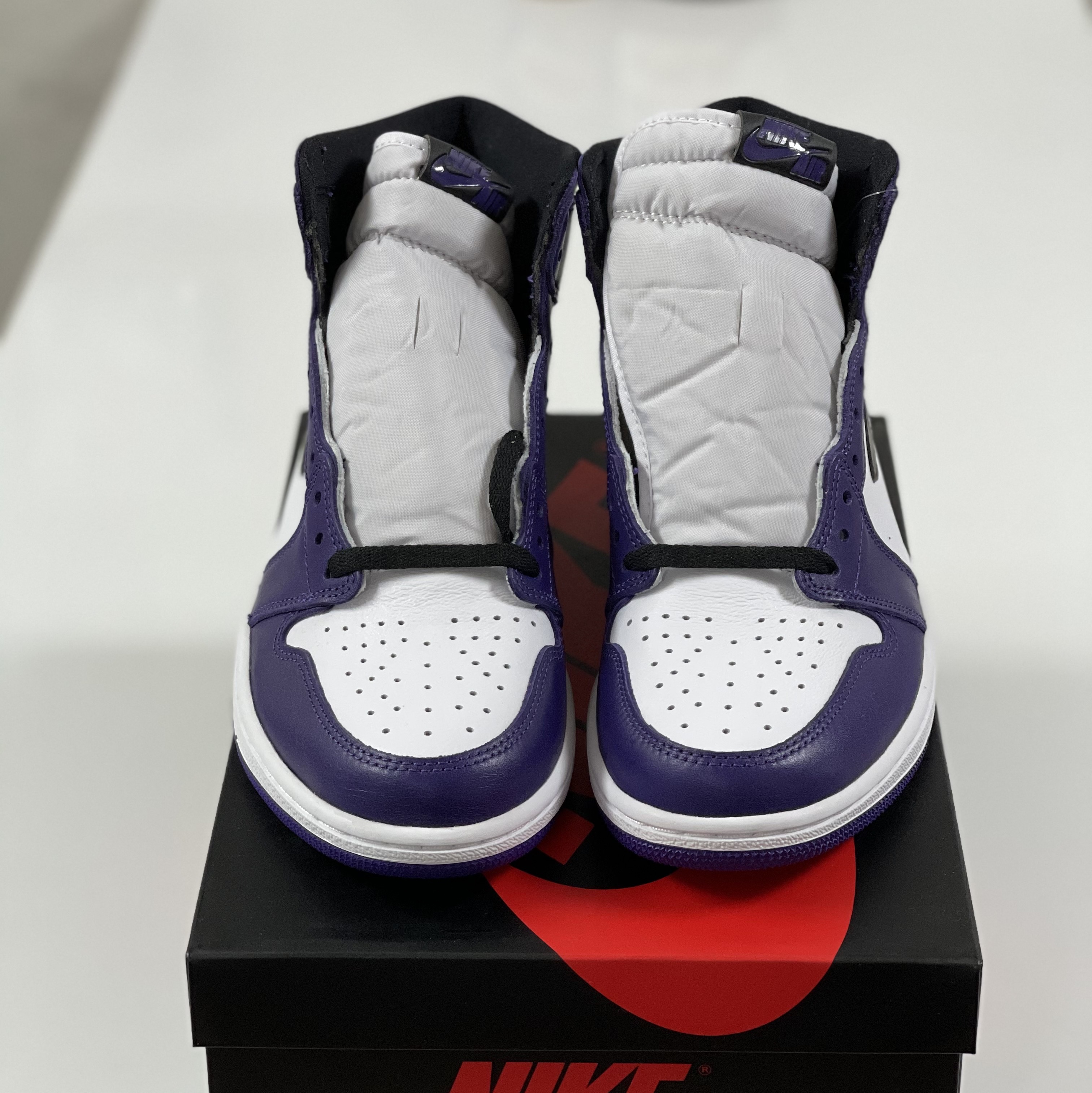 Jordan 1 Retro High OG Court Purple 2020 착용 스타일 - 3