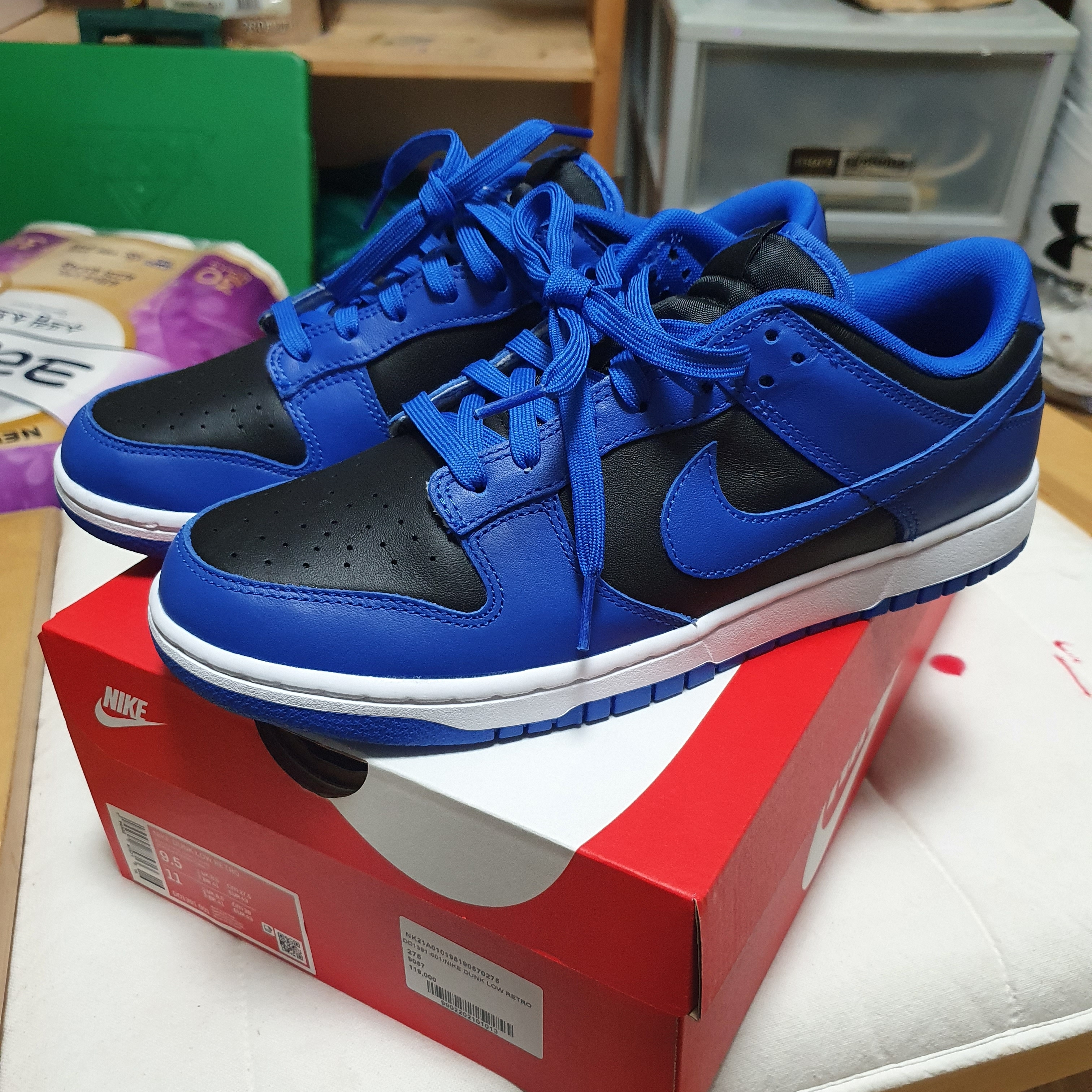 Nike Dunk Low Retro Hyper Cobalt 착용 스타일 - 5