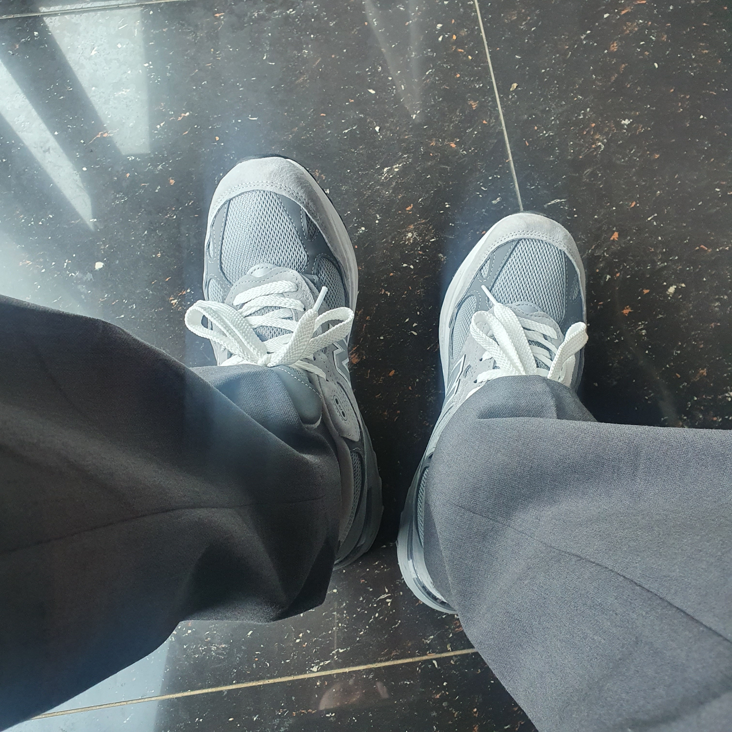 New Balance 993 Made in USA Grey - D Standard 착용 스타일