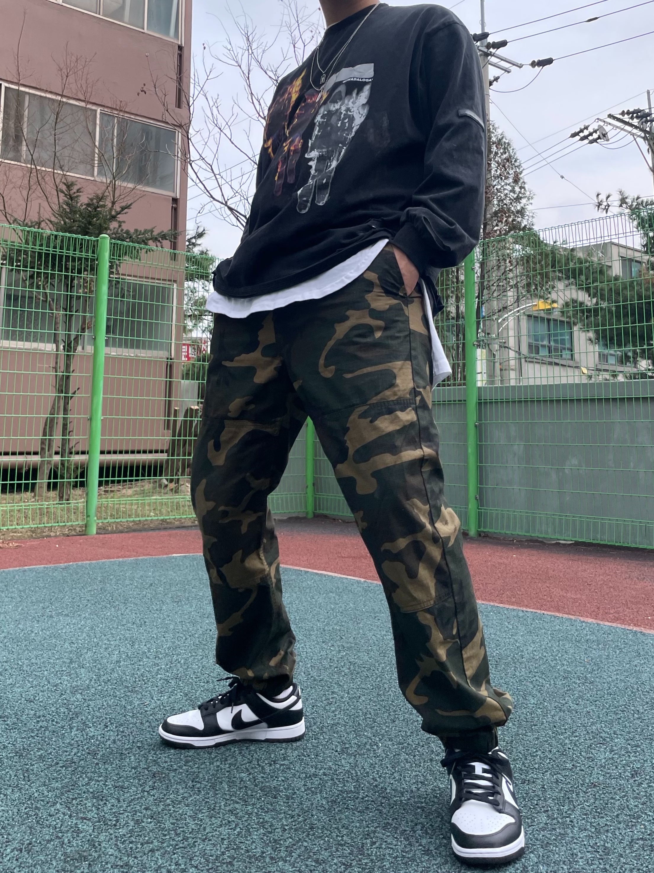 Nike Dunk Low Retro Black 착용 스타일