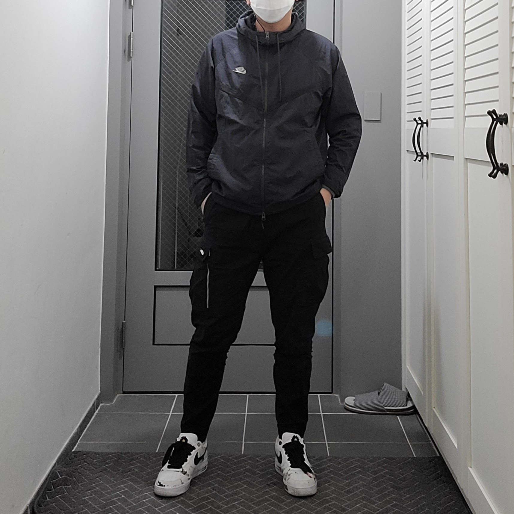Nike x Peaceminusone Air Force 1 Low Para-Noise 2.0 착용 스타일
