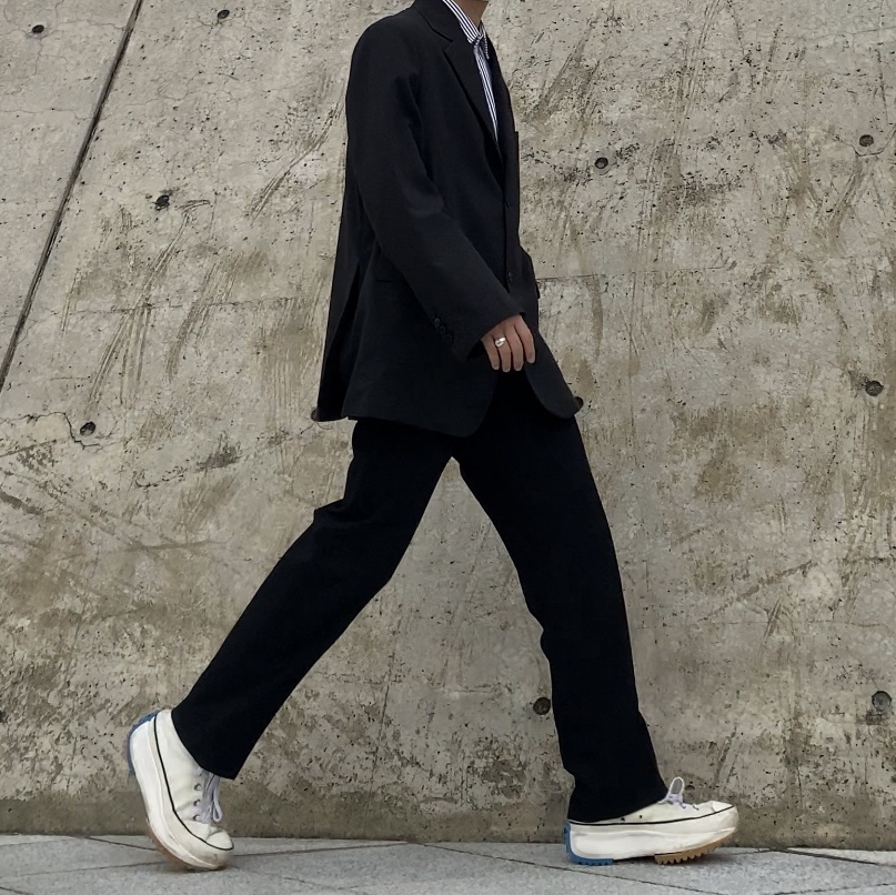 Converse x JW Anderson Run Star Hike Hi White 착용 스타일 - 1