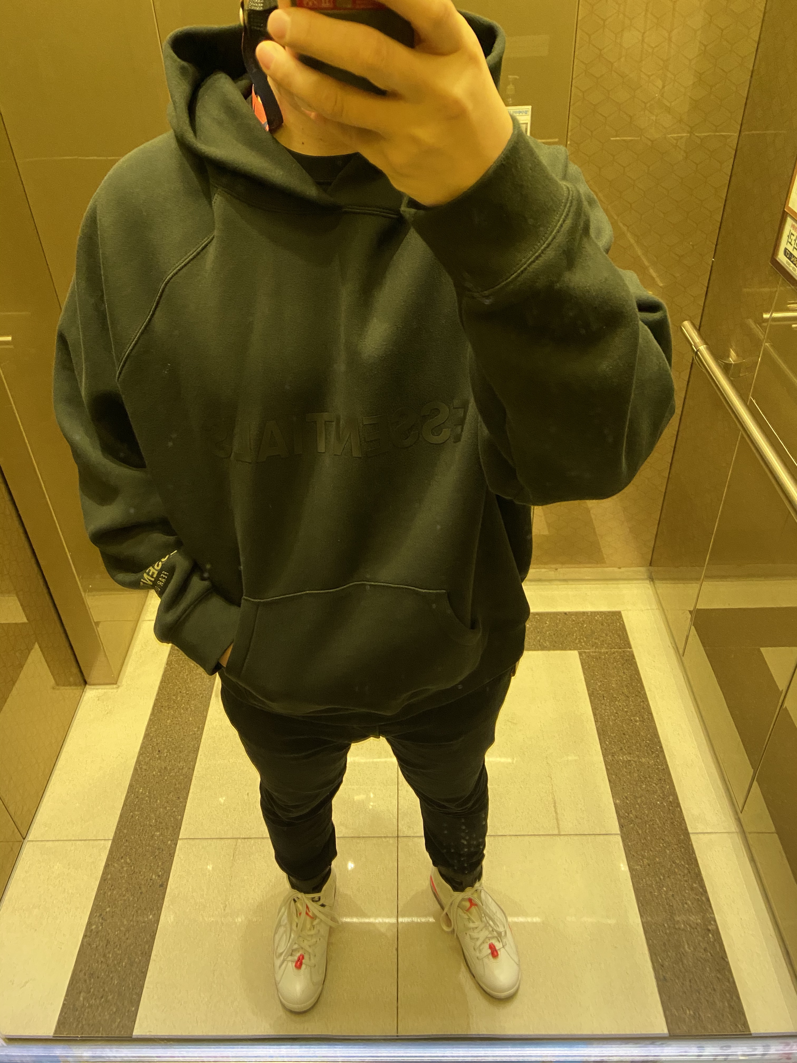 Essentials 3D Silicon Applique Pullover Hoodie Dark Slate/Black 2020, Jordan 6 Retro Infrared White 2014 착용 스타일
