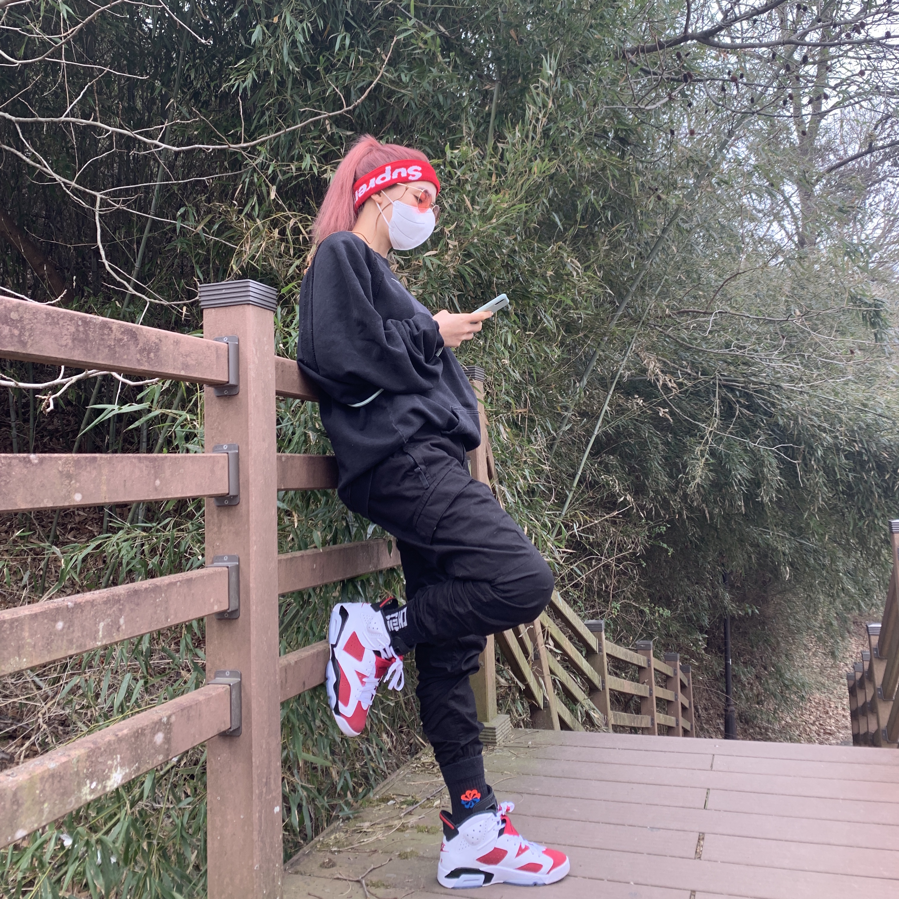 Jordan 6 Retro Carmine 2021 착용 스타일